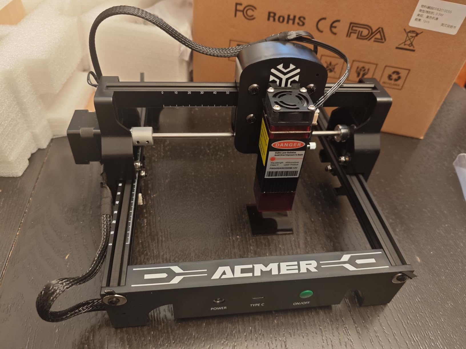 ACMER S1 Laser Engraver for Beginners, 3500mW Portable Laser Engraving Machine with 130x130mm Working Area, 0.01mm Precision, Desktop MINI Engravers for Wood, Leather, Metal, DIY Gifts & Home Projects customer photo 2