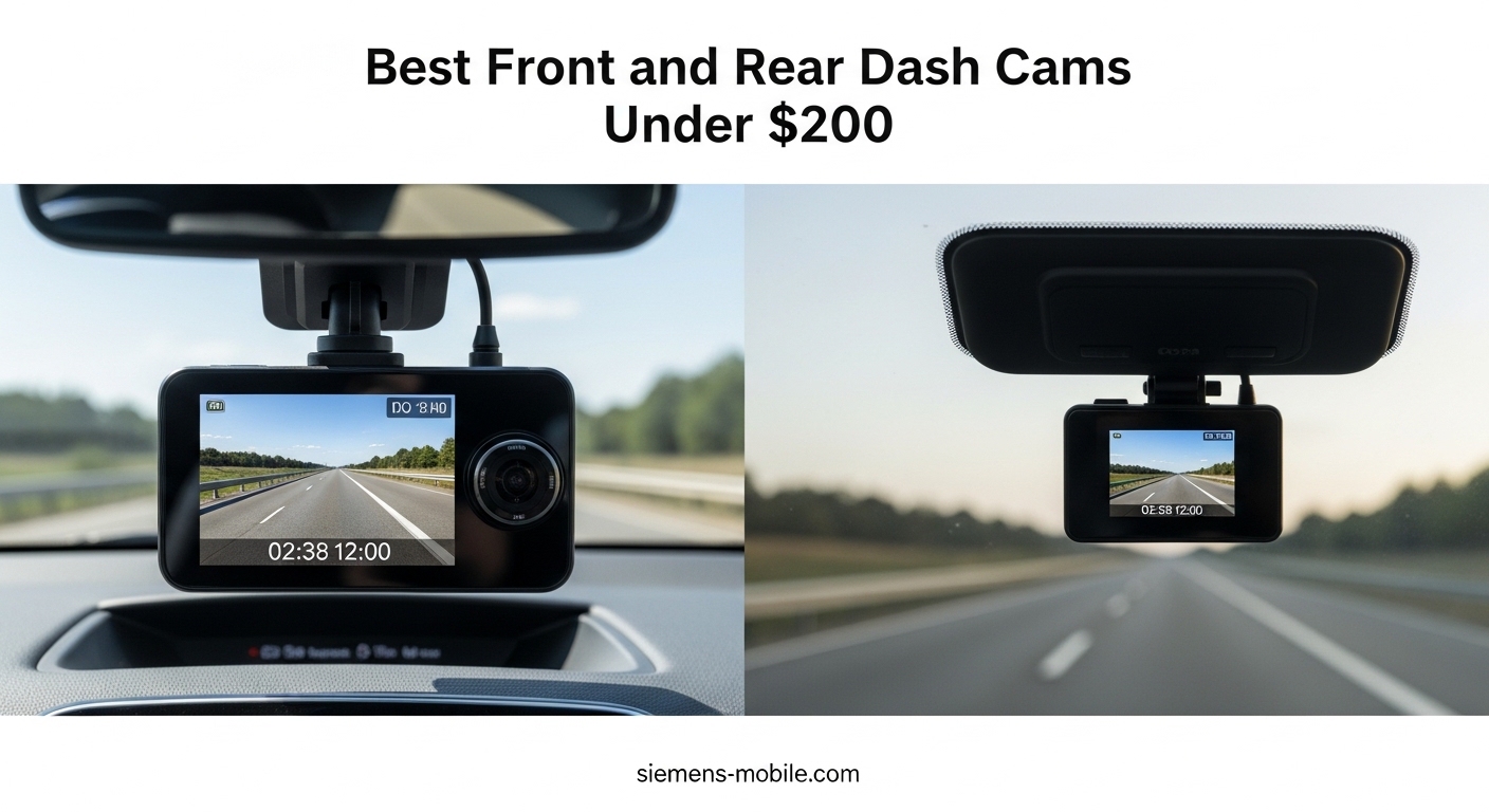 Best Front and Rear Dash Cams Under $200