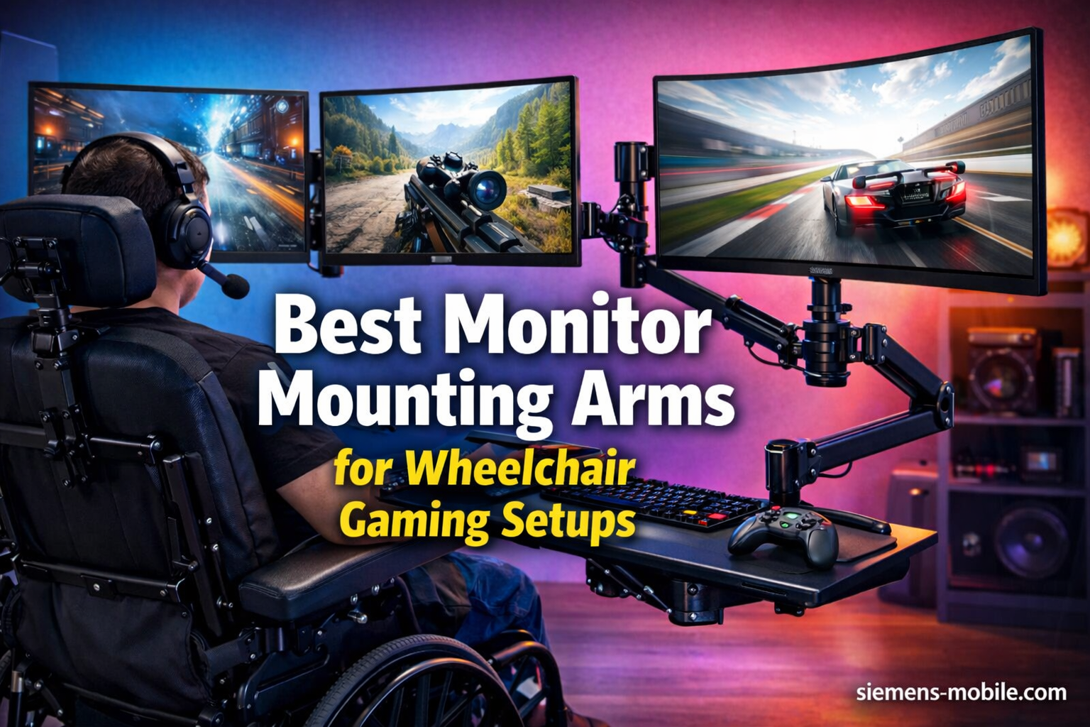 Best Monitor Mounting Arms for Wheelchair Gaming Setups