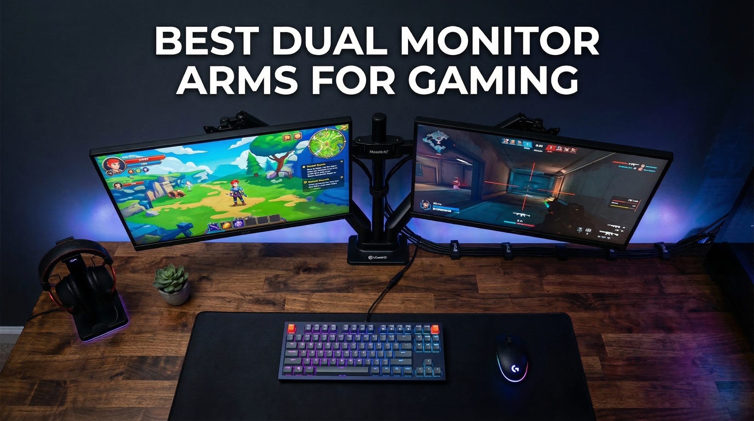 Best dual monitor arms for gaming