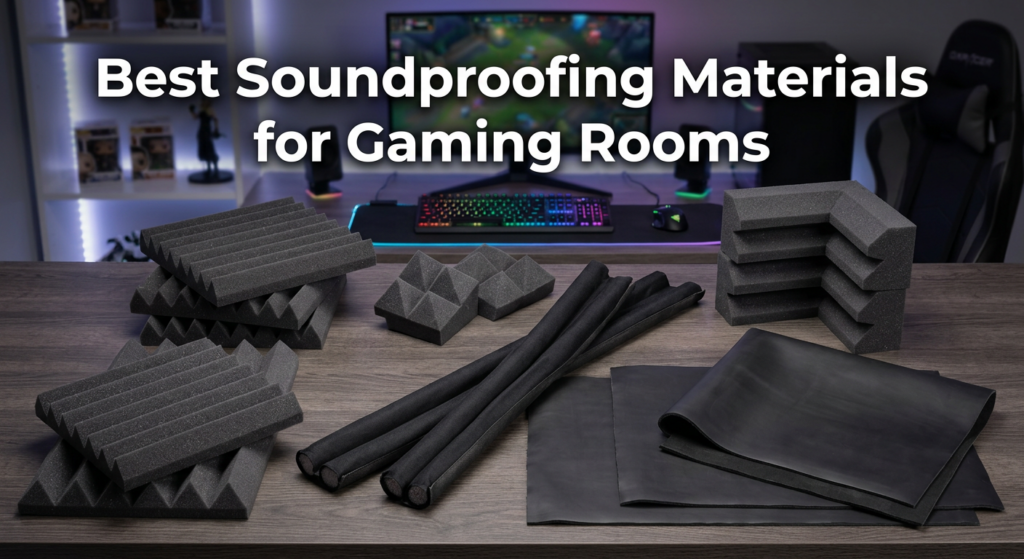 Best soundproofing materials for gaming rooms