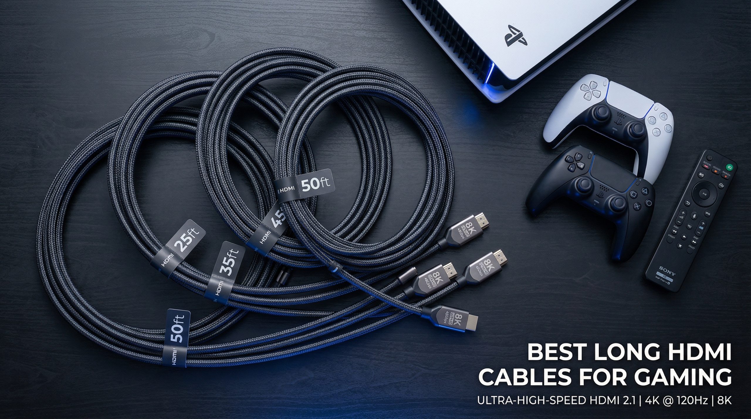Best long HDMI cables for gaming (25 to 50 feet)