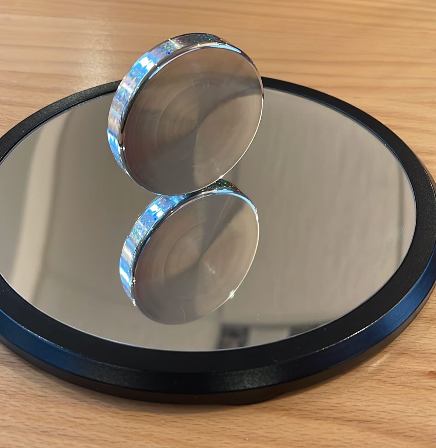 Toysmith Euler's Disk - Create A Hypnotic Display of Light & Sound- Science Desk Decor for Home and Office - Physics Toys for Adults & Kids 8+ customer photo 1