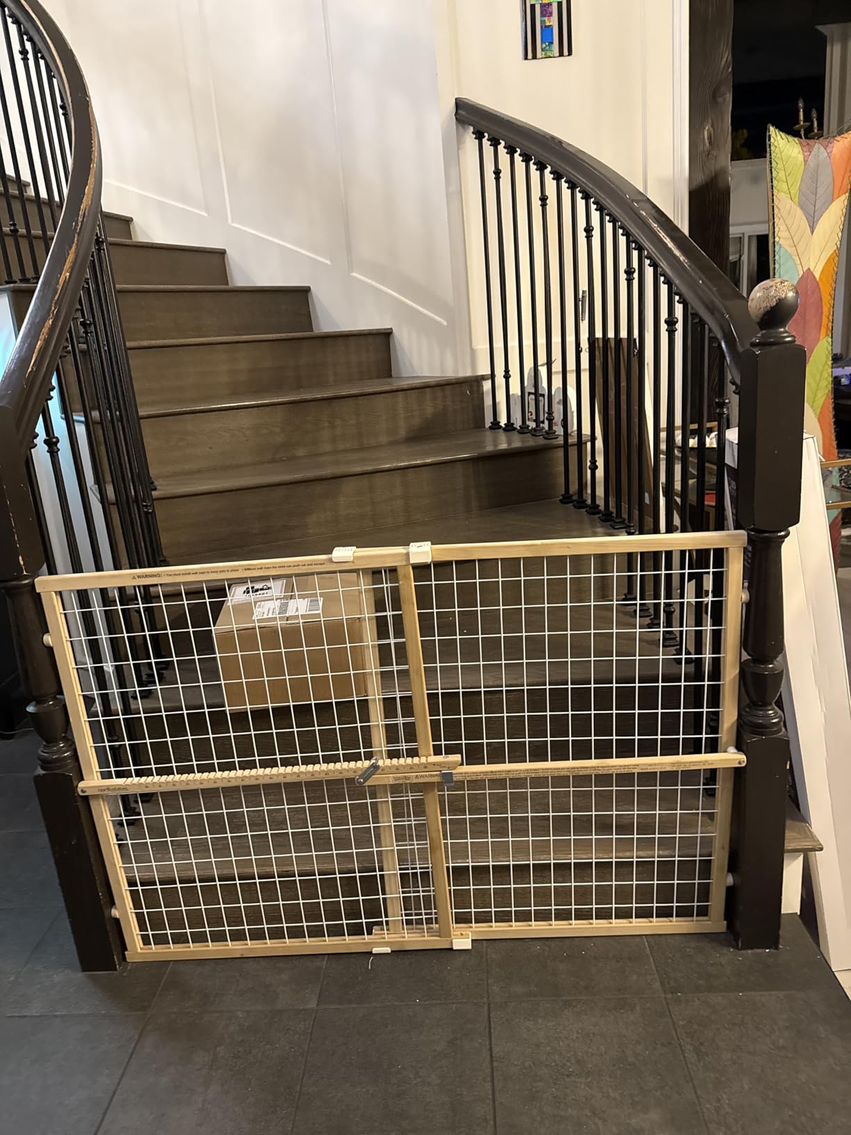 Toddleroo by North States - Extra-Wide Wire Mesh Wooden Baby Gate, Pressure Mounted for Doorways, Adjustable 29.5 to 50 Inches Wide, 31 Inches Tall customer photo 1