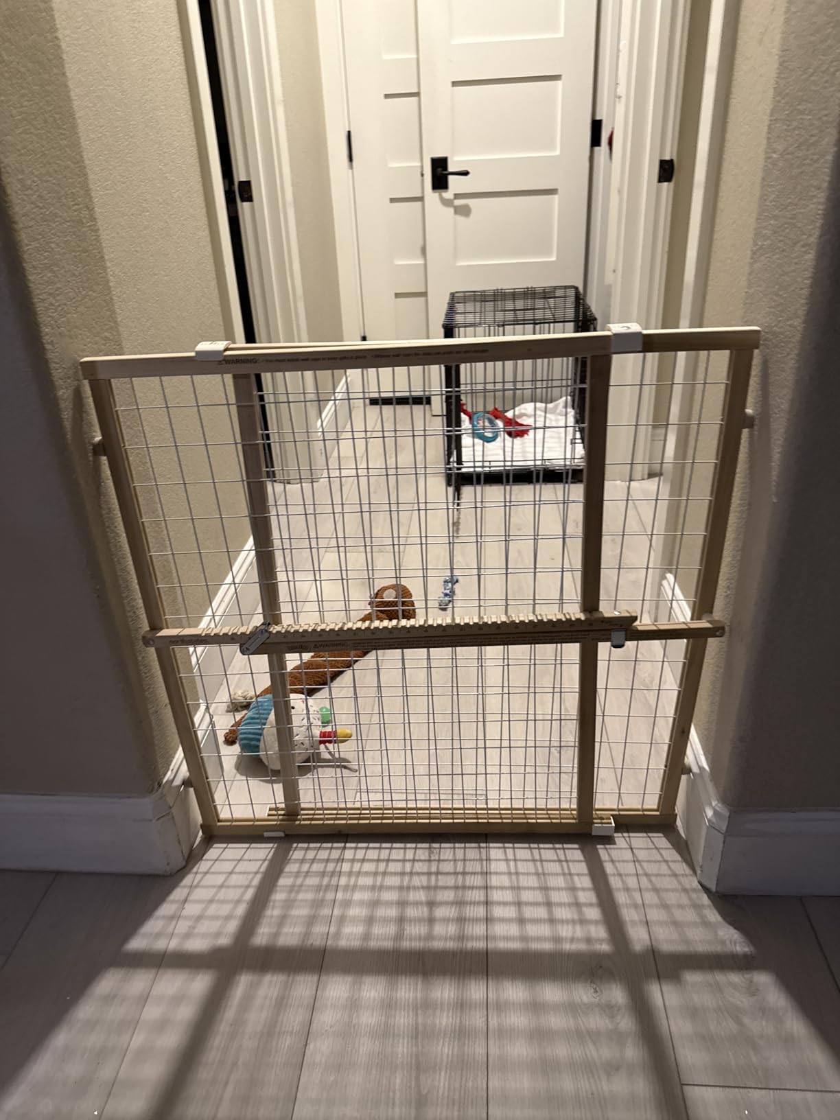 Toddleroo by North States - Extra-Wide Wire Mesh Wooden Baby Gate, Pressure Mounted for Doorways, Adjustable 29.5 to 50 Inches Wide, 31 Inches Tall customer photo 2