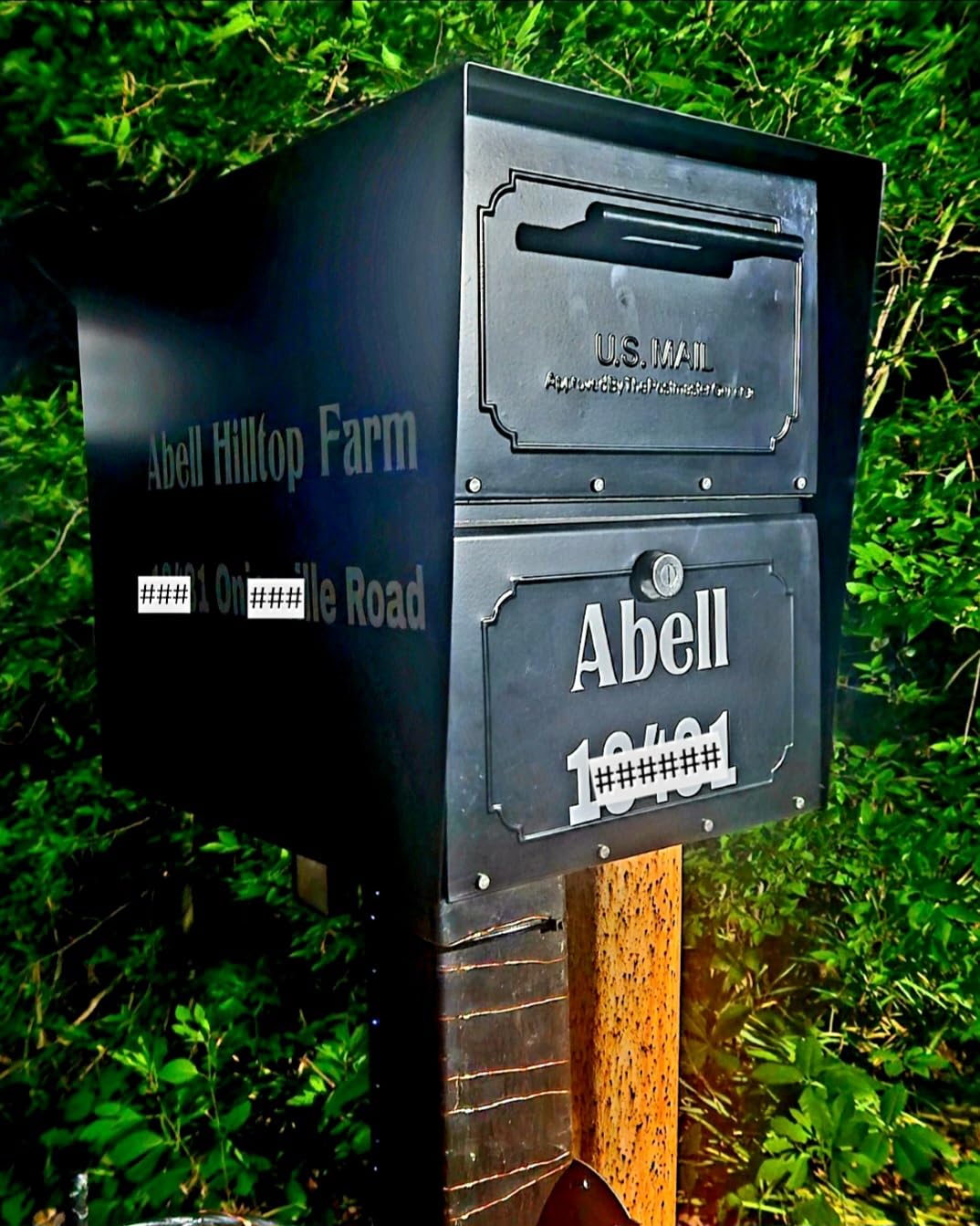 Architectural Mailboxes 6200B-10 Oasis Classic Locking Post Mount Parcel Mailbox with High Security Reinforced Lock, Black, 18.00 x 15.00 x 11.50 inches customer photo 1