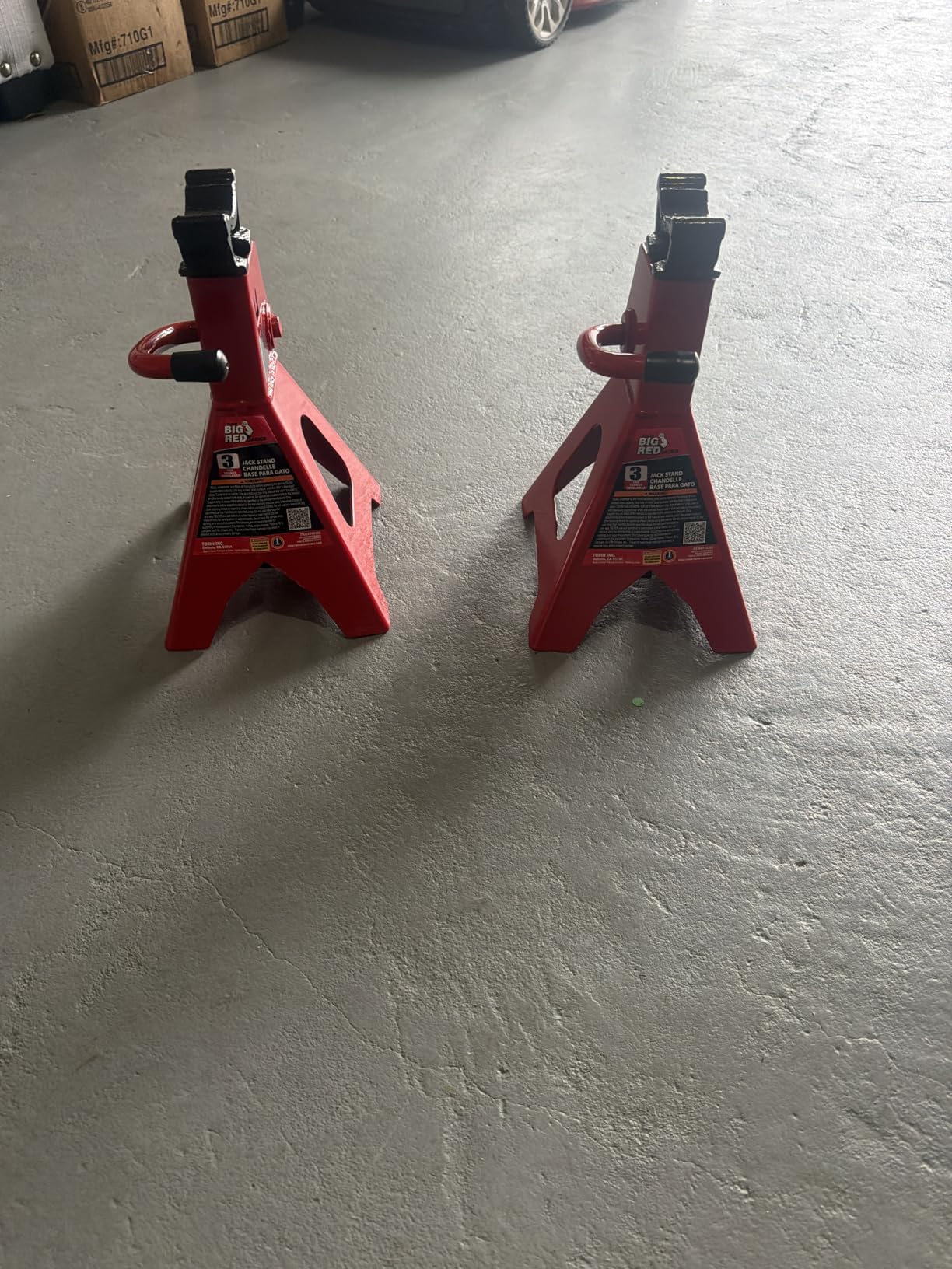 BIG RED T43202 Torin Heavy Duty Steel Jack Stands: 3 Ton (6,000 lb) Capacity Car Lifting Stand,1 Pair (Not Suitable for SUV,Truck) customer photo 1