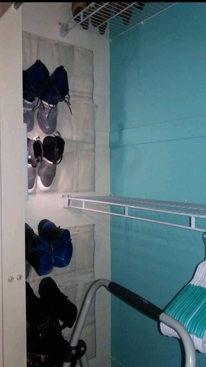 ClosetMaid Wire Closet Organizer System, Adjustable from 5 to 8 Ft., with Shelves, Hardware, Durable Steel, Fixed Mount Installation, White customer photo 1