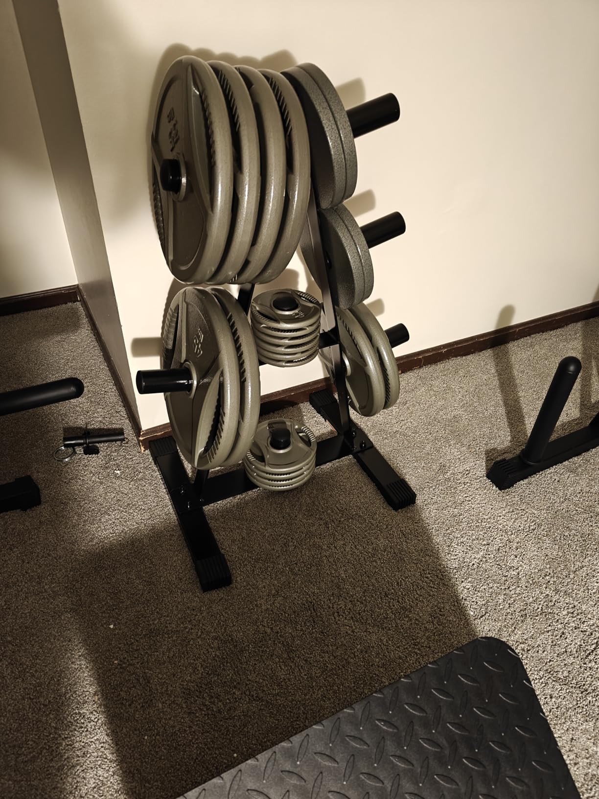 CAP A-Frame Olympic Plate Rack - Heavy-Duty 2-Inch Weight Plate Tree and Storage - 5 and 7 post options customer photo 1
