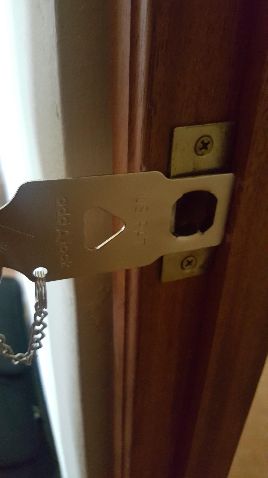 Addalock The Original Portable Door Lock for Travel & Home Security, Durable 1-Piece Door Latch Lock for Houses, Apartments, Hotels, Motels, Dorms & AirBnBs customer photo 1