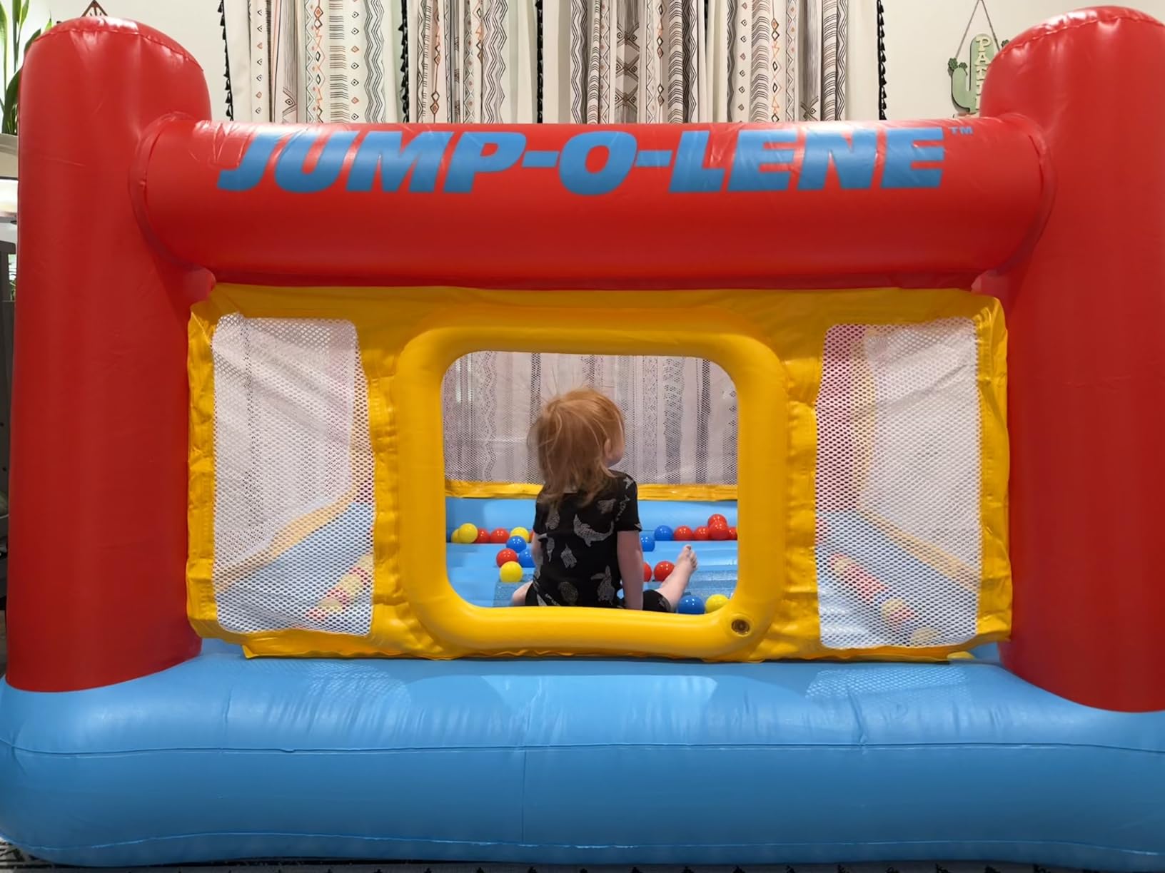 Intex Inflatable Jump-O-Lene Trampoline Bounce House with Crawl-Thru Door & Net - Indoor & Outdoor Backyard Blow-Up Bouncy Playhouse for Kids Ages 3-6 customer photo 1