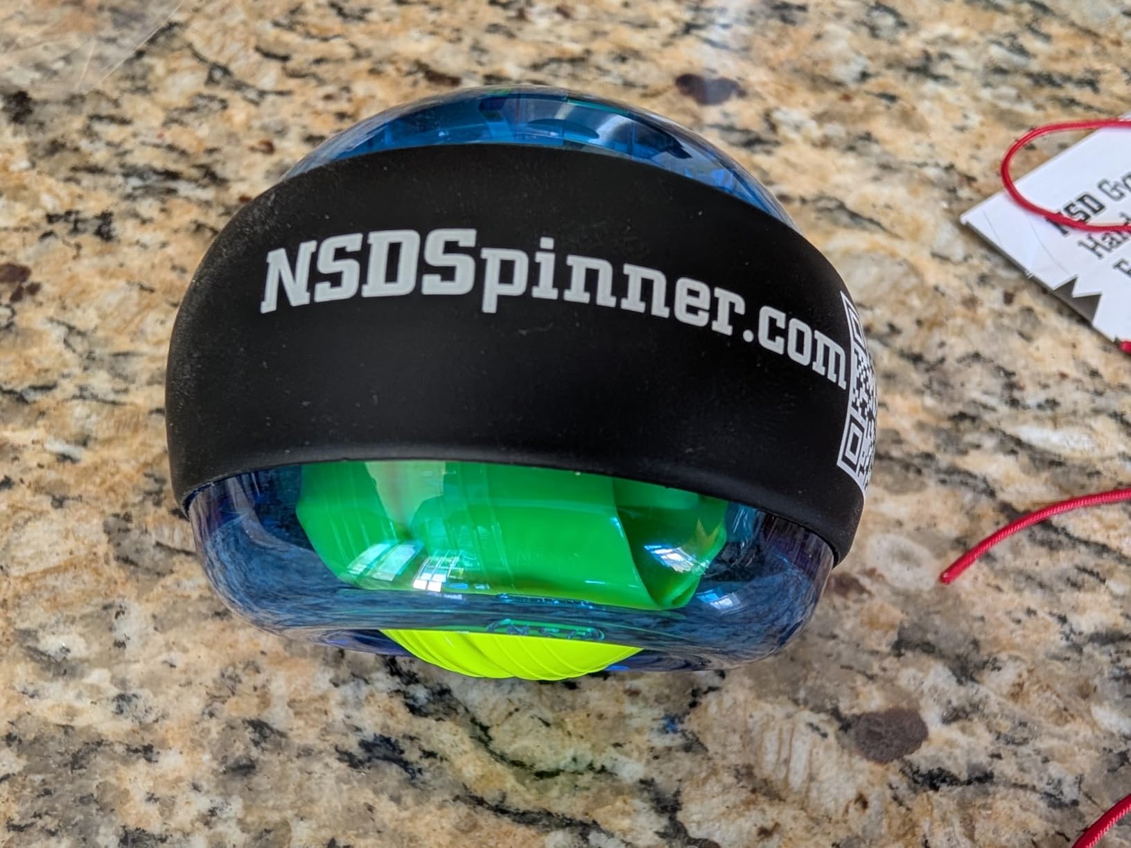 NSD Essential Crystal Spinner Gyro Ball - Grip Strengthener for Forearms, Wrist & Hands - String Start Design, Up to 18,000 RPM - Portable Wrist Trainer & Workout Equipment customer photo 1