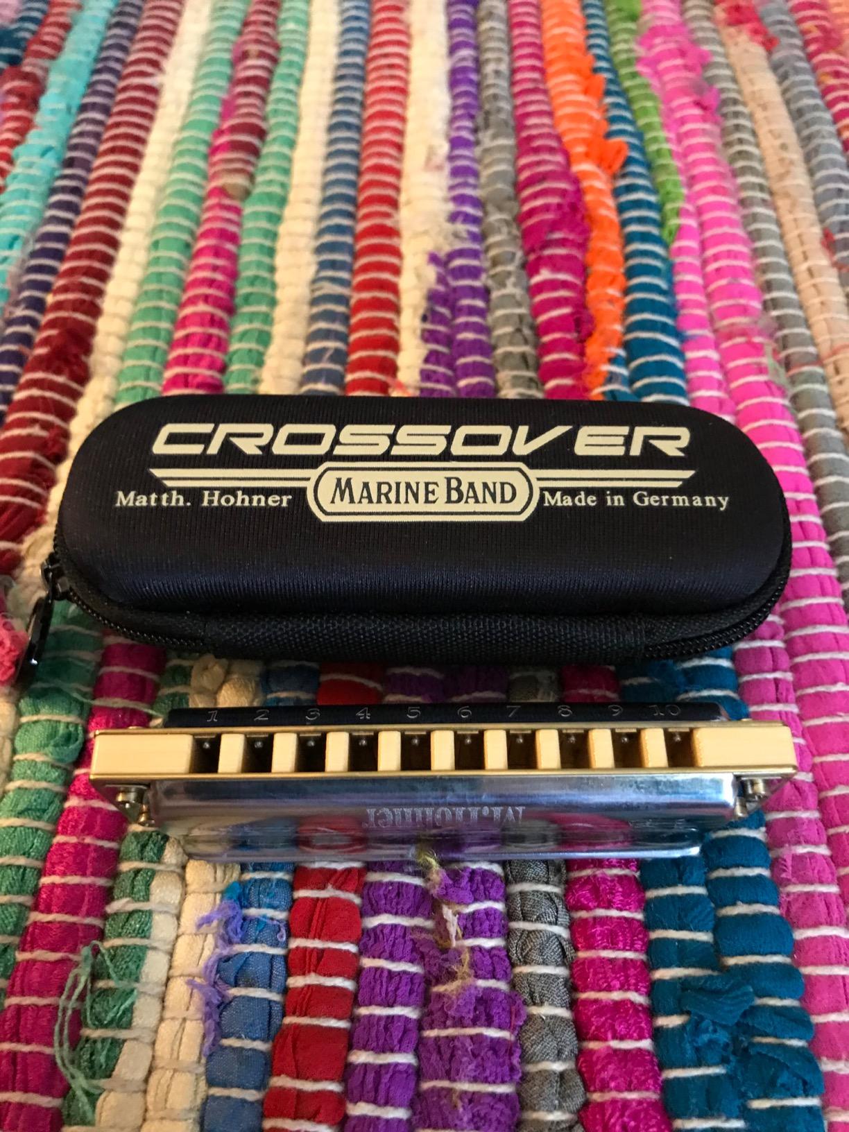 Hohner Marine Band Crossover Harmonica, Key of C - Stainless Steel, Bamboo Comb with UltraGlide Coating customer photo 2