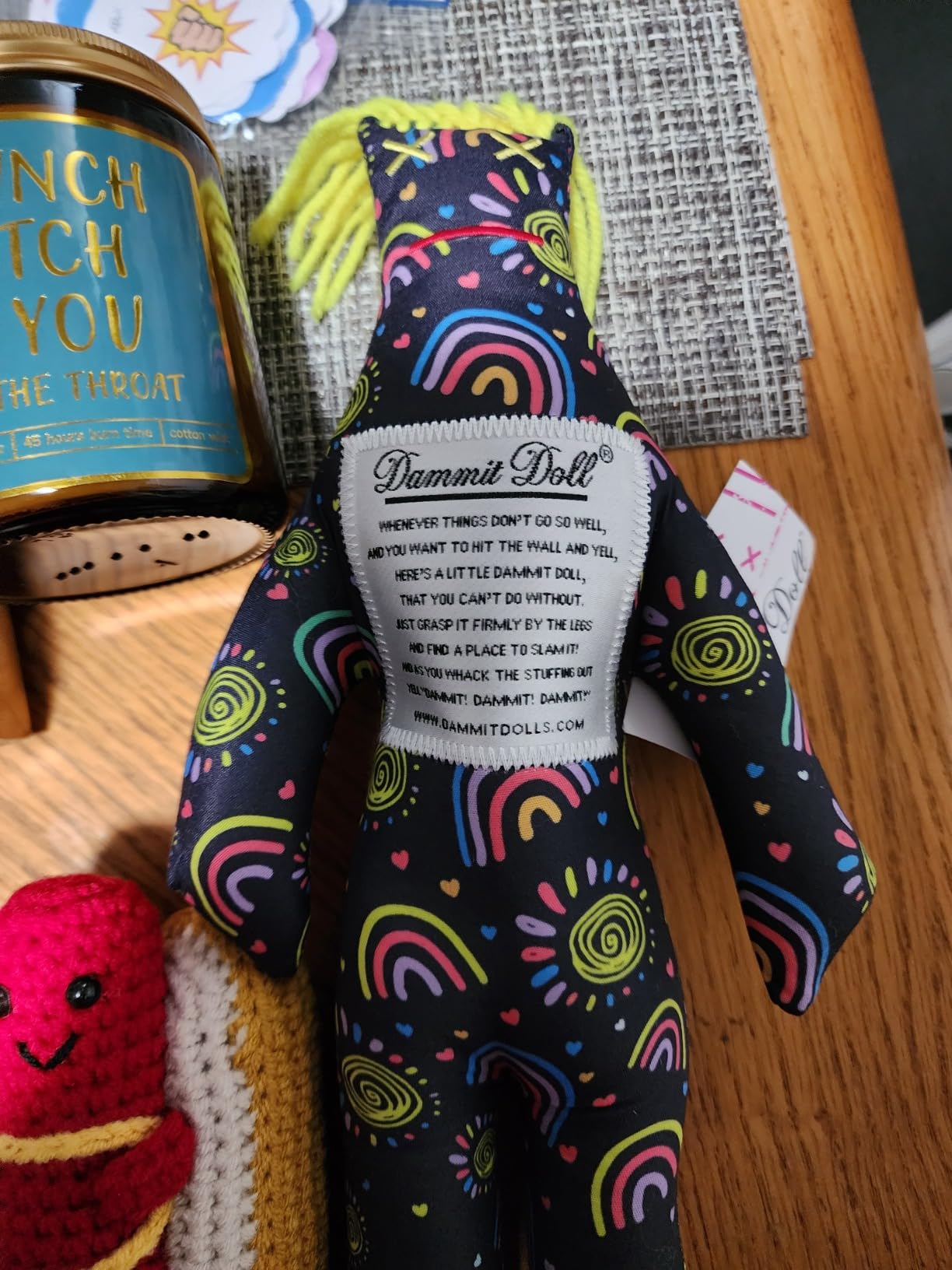 Dammit Doll - Funny Stress Relief Gag Gift, Random Color - for Anger & Frustration Relief - White Elephant or Emotional Support Doll for Adults & Women - 1 Count customer photo 2
