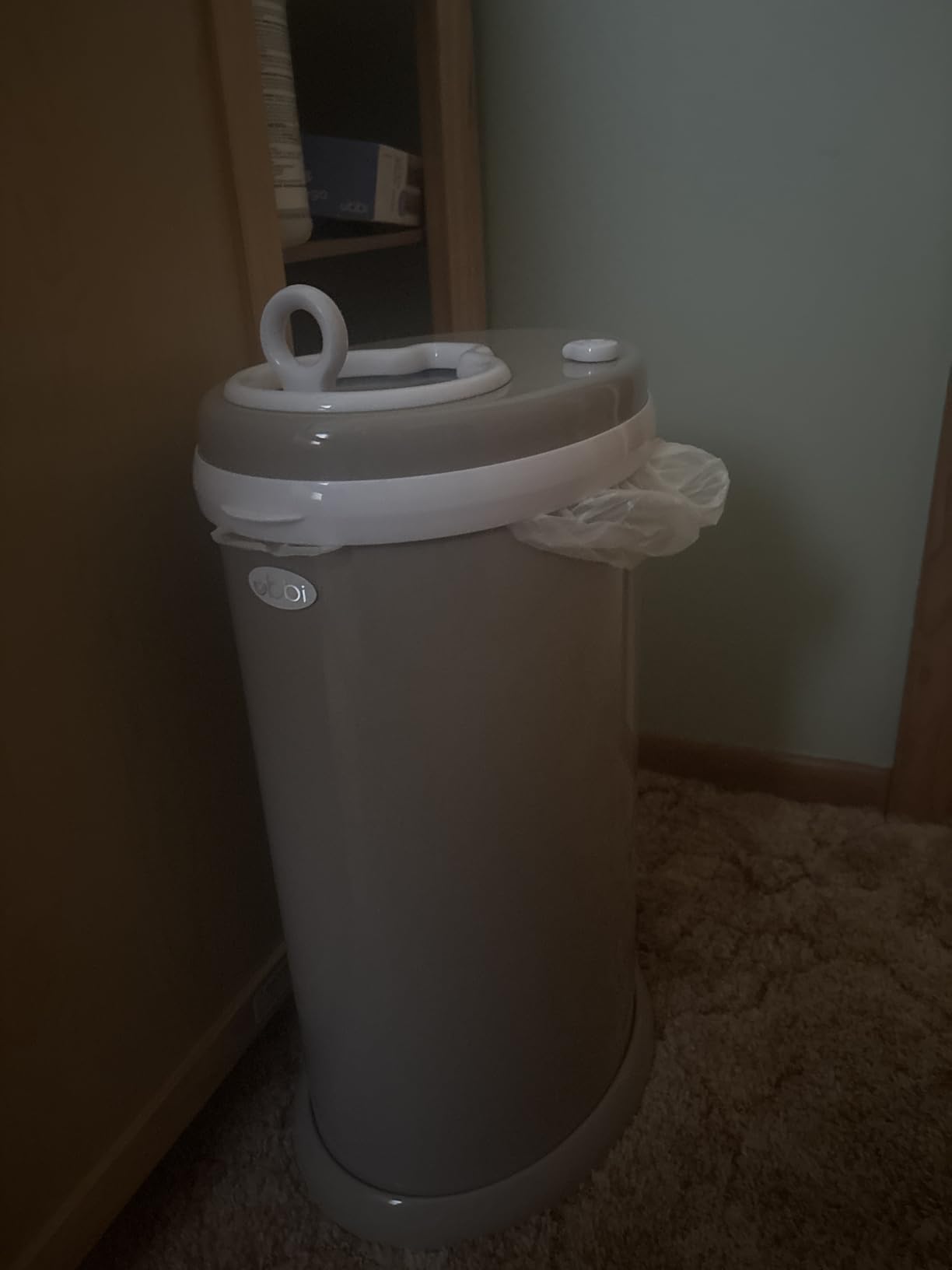 Ubbi Steel Diaper Pail, Odor Locking, No Special Bag Required, Award-Winning, Registry Must-Have, White customer photo 1