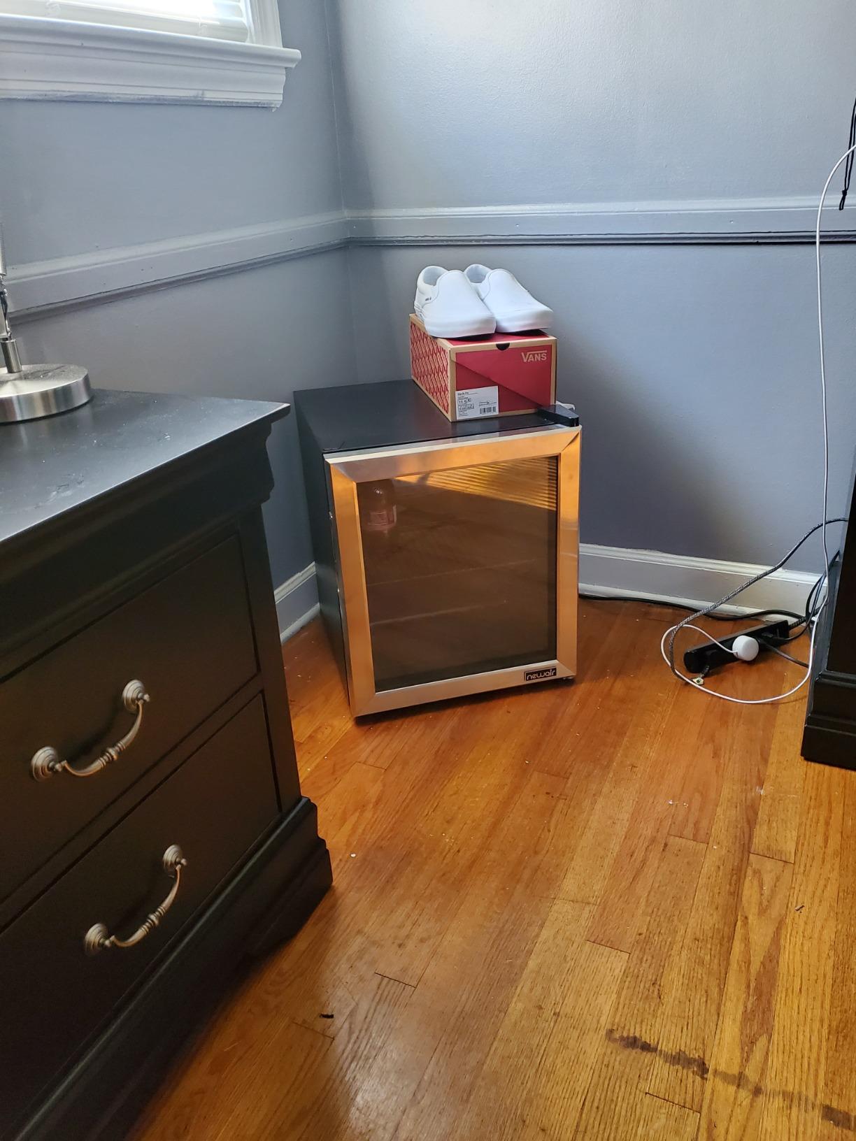 NewAir 90 Can Beverage Refrigerator | 17 Inch Freestanding Small Mini Fridge for Bedroom, Home Bar or Office | Quiet Compressor Cooling & Adjustable Shelves | Stainless Steel customer photo 2