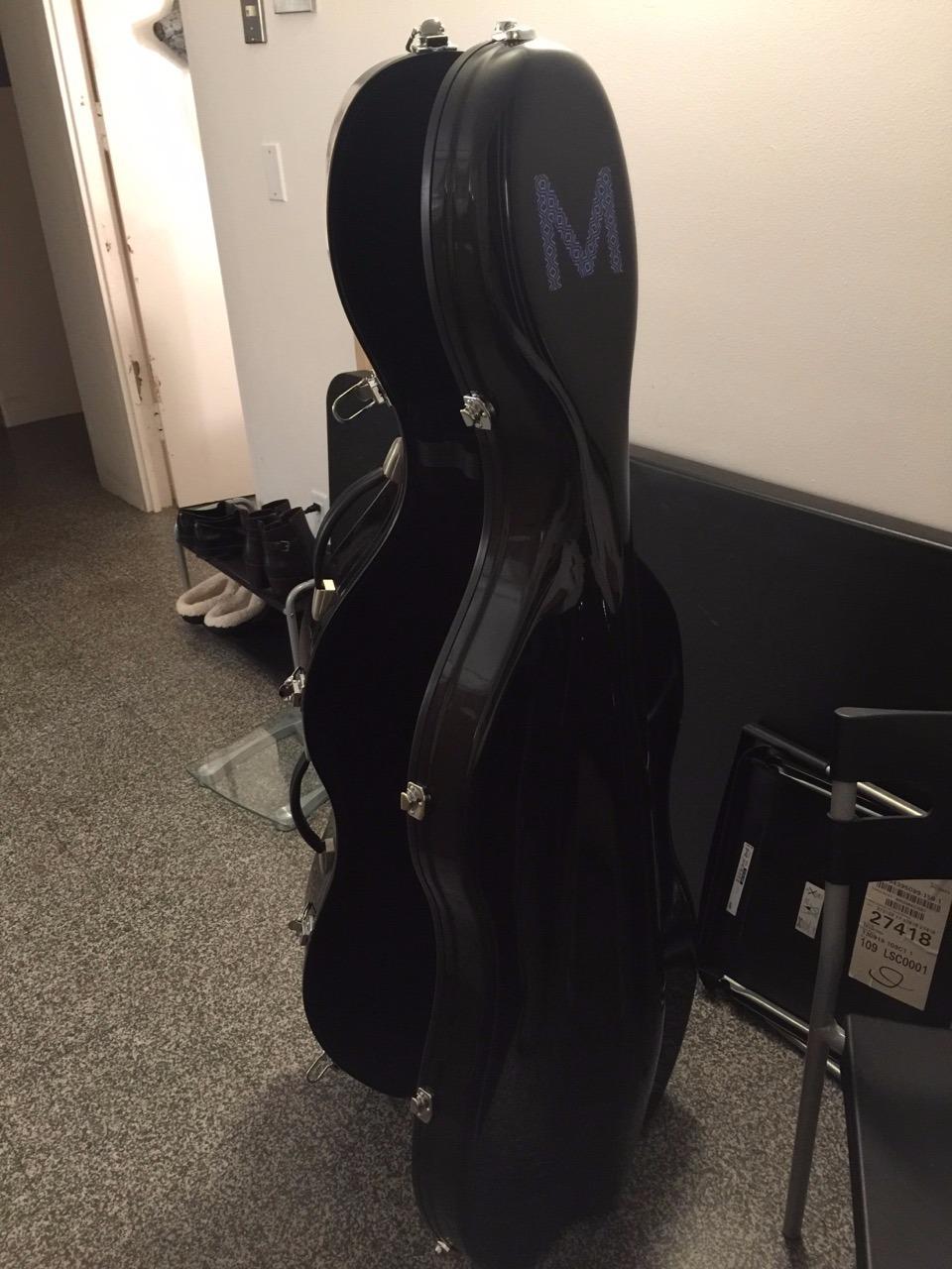 D Z Strad Cello Case with Wheels 4/4 in Black - Full Size Hard Shell Cello Case customer photo 1