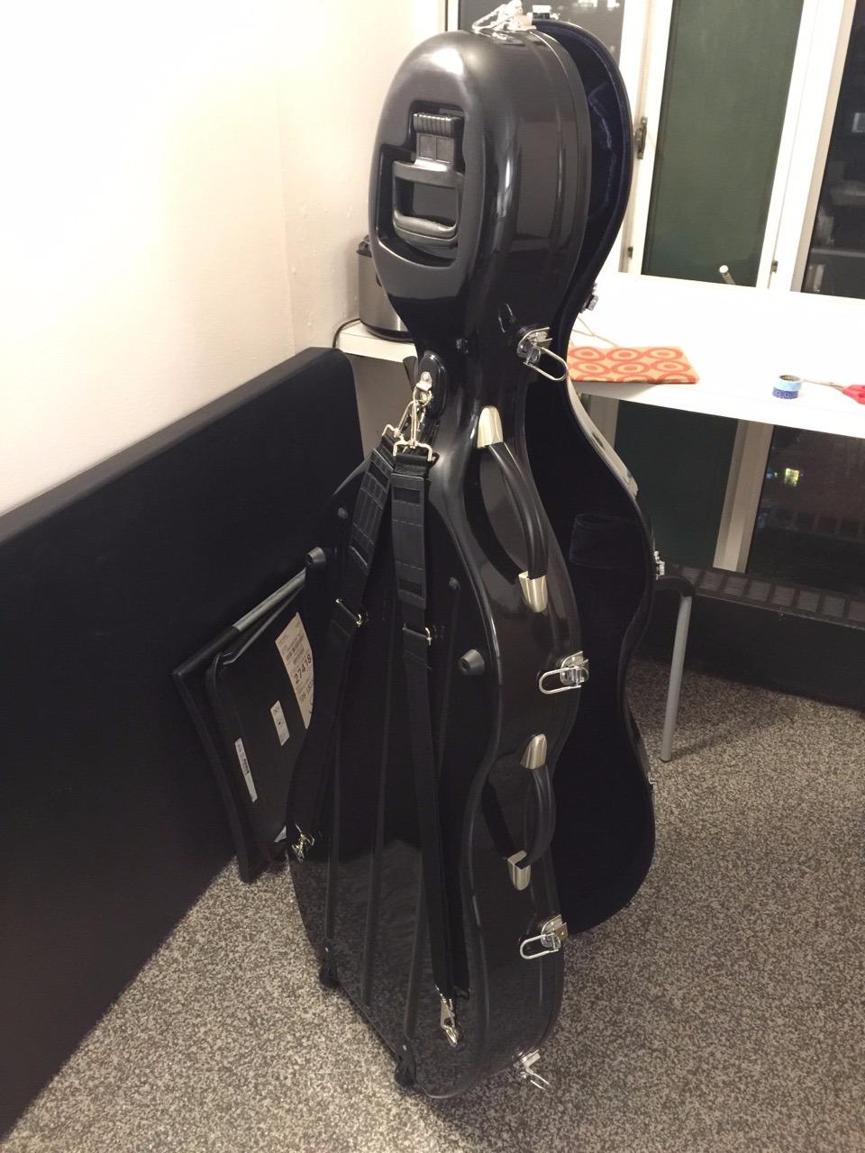 D Z Strad Cello Case with Wheels 4/4 in Black - Full Size Hard Shell Cello Case customer photo 2
