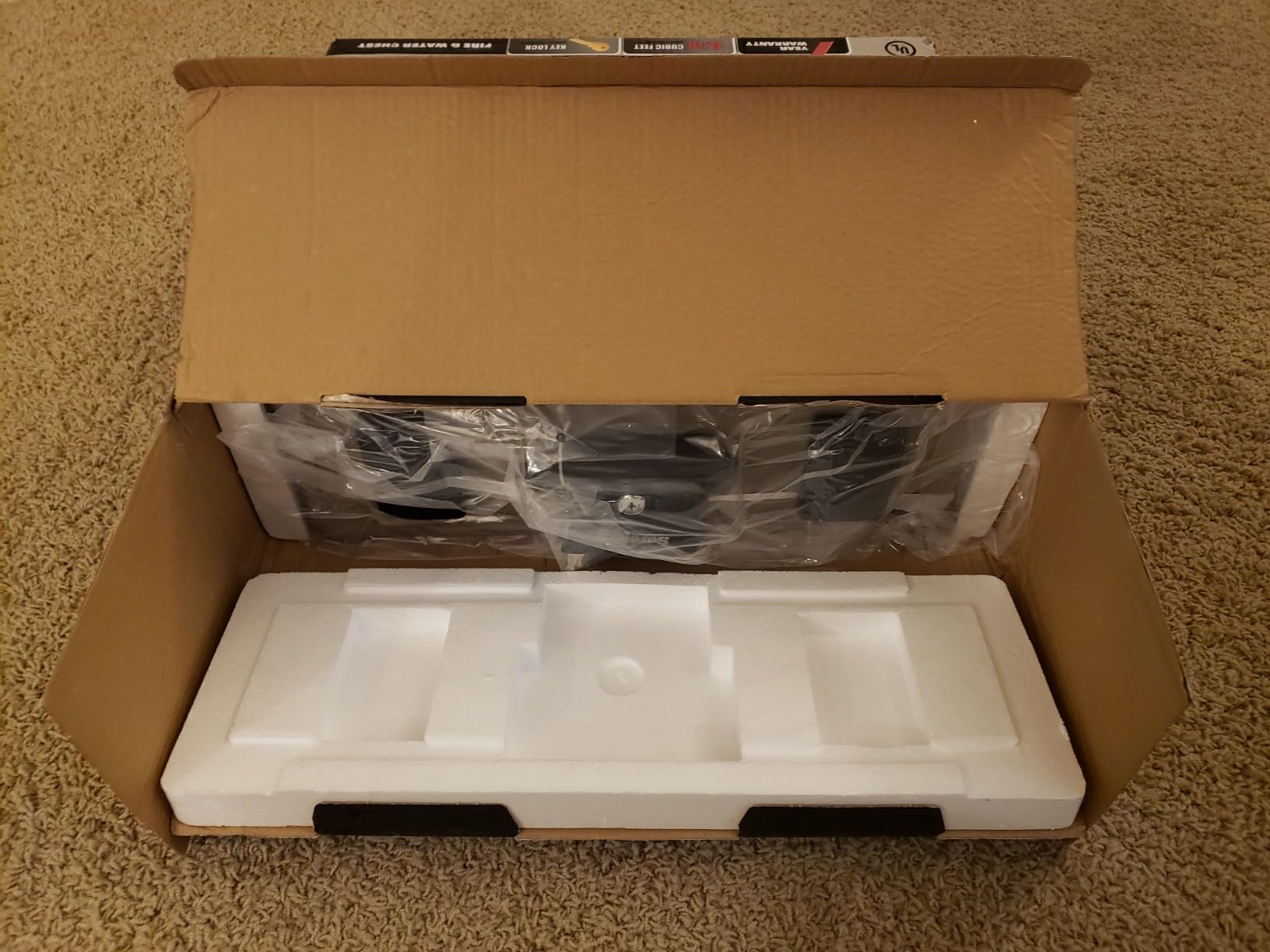 FireKing SureSeal Fire Safe with Key Lock, 1 Hour Fire Rated, UL Rated & 100 Hour Water Resistant Home Safe, Portable Home Safes, Taupe customer photo 1