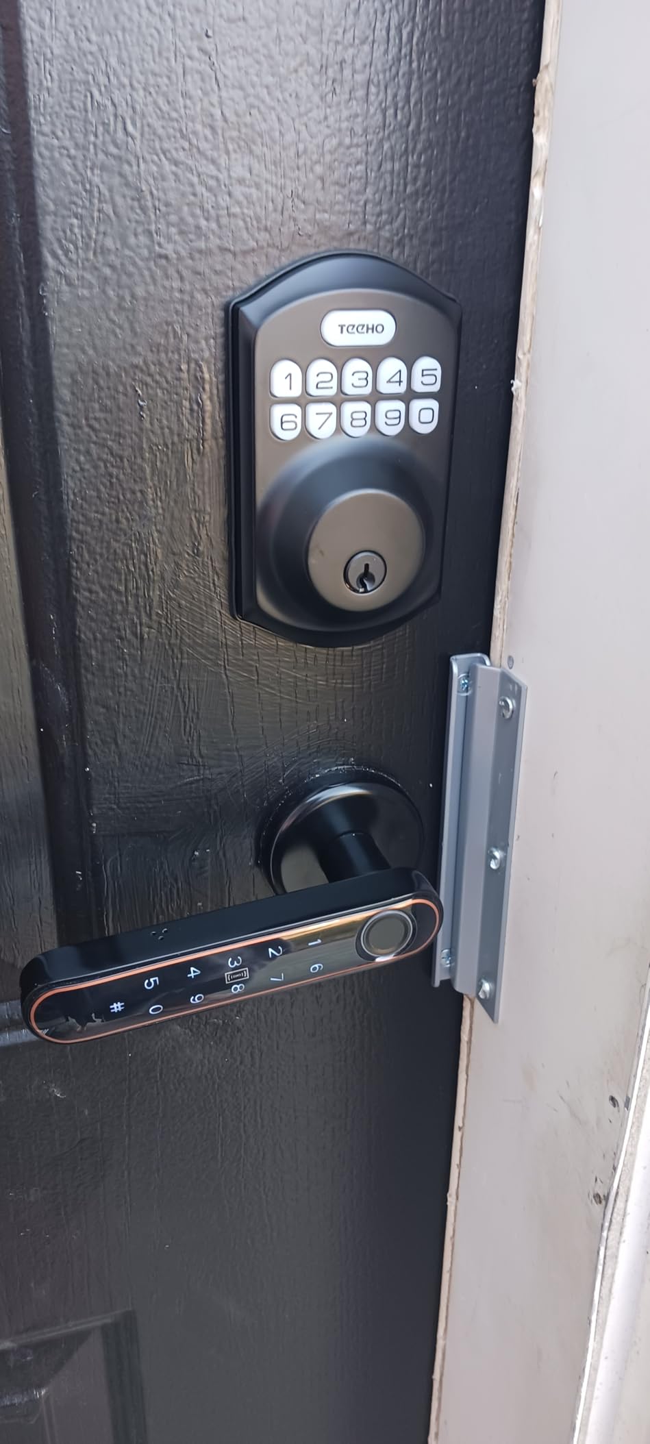 Prime-Line U 9511 Brass Single Bore Hole Lock and Door Reinforcement Plate for 1-3/8 in. Thick Doors, Brass Finish (Single Pack) customer photo 1
