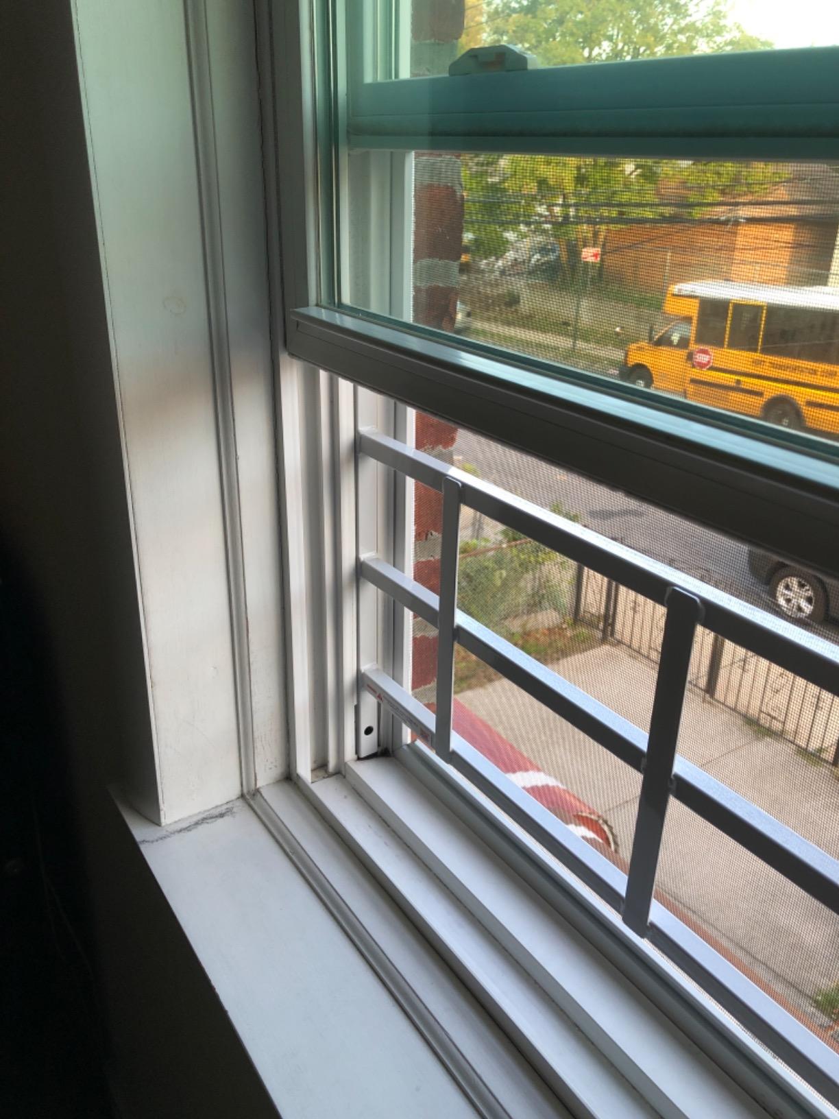 Segal S 4752 Fixed Window Guard - Adjustable Child Safety Window Guard Prevents Accidental Falls, Tamper Resistant Screws Included, Non-Egress, White, 23-1/2 to 38 In. W x 15-1/4 In. H (Single Pack) customer photo 2