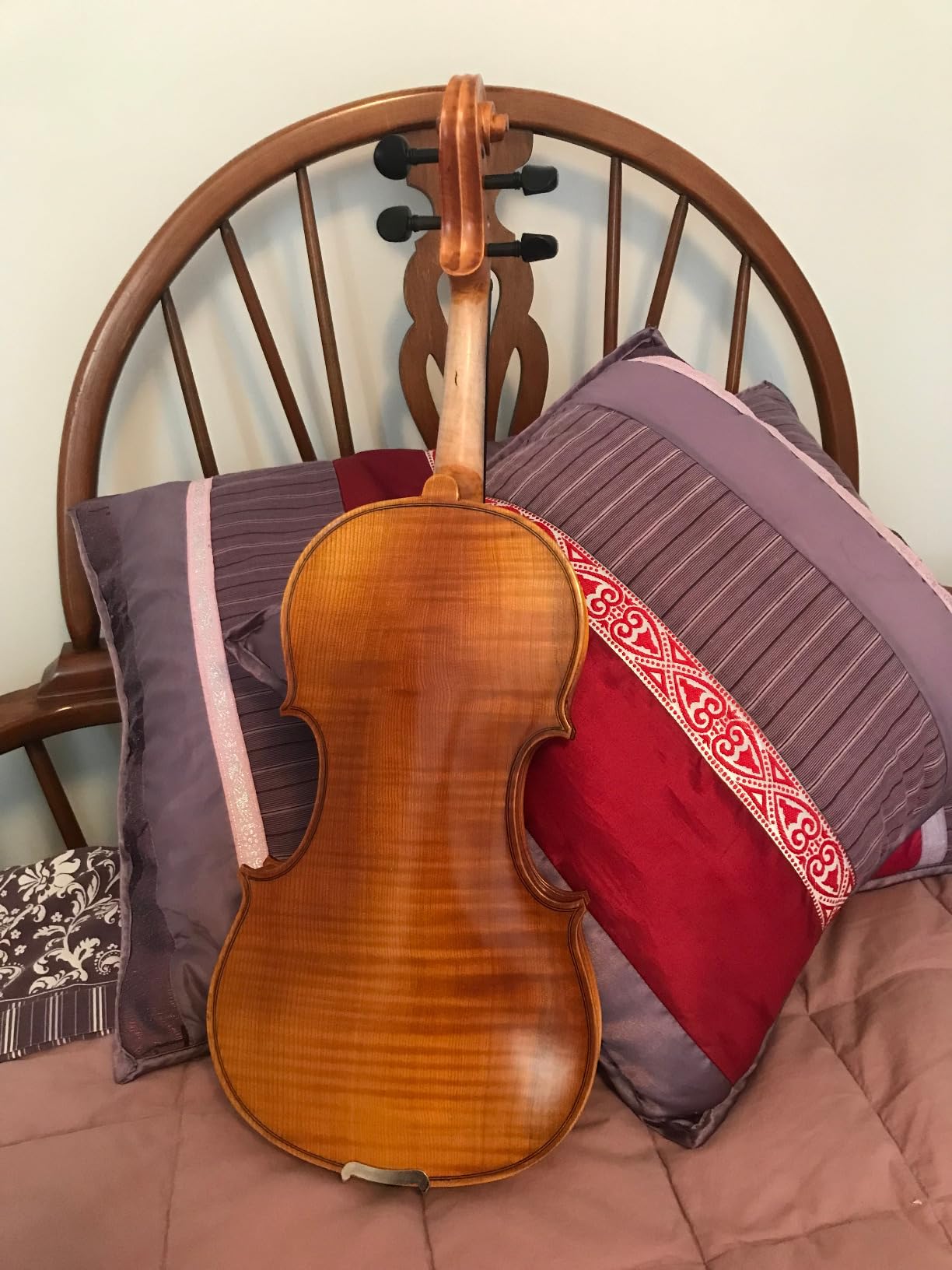 Cecilio Violin 4/4 Full Size Kit Hand Oil Rub Highly Flamed 1-Piece Back Solidwood Violin with D'Addario Prelude Strings customer photo 1