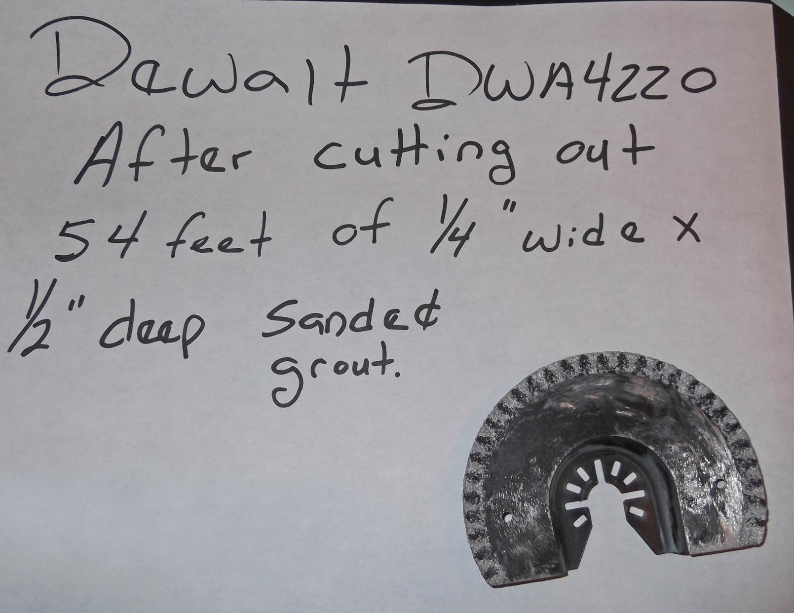 DEWALT Dwa4220 Oscillating Fastcut Carbide Grout Removal Blade customer photo 1