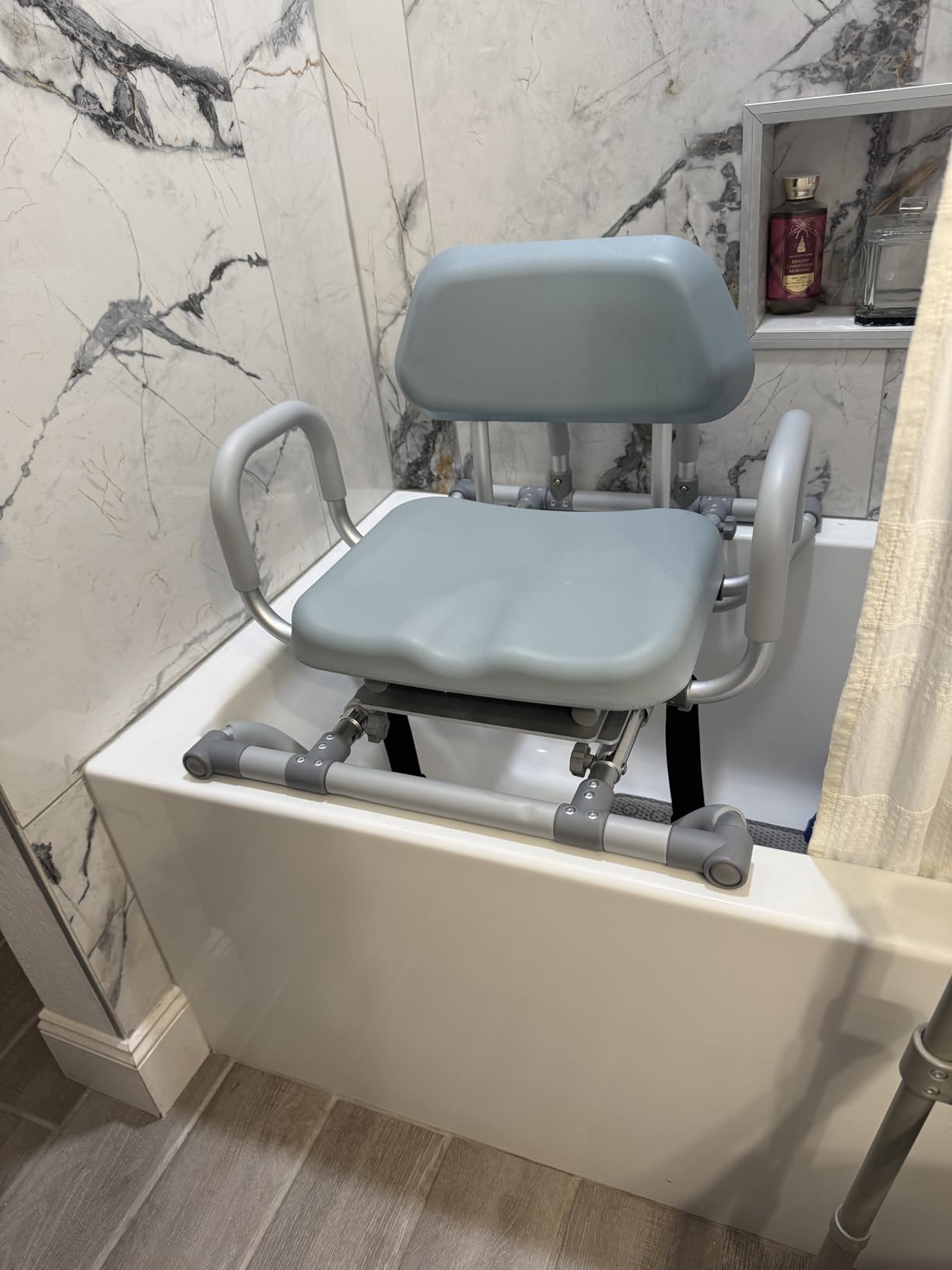 Platinum Health HydroSlide Sliding Shower Chair Swivel Seat for Bathtub customer photo 2