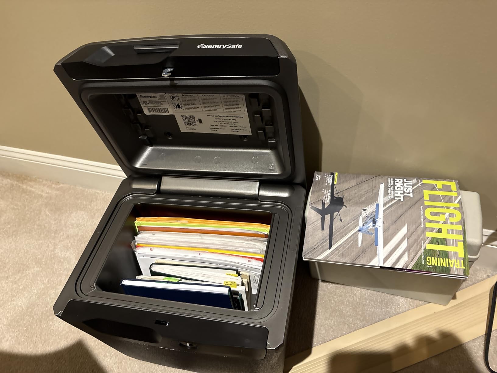 SentrySafe Fireproof and Waterproof Lock Box with Key Lock, File Safe with Carrying Handles for Documents, FHW40100 customer photo 2