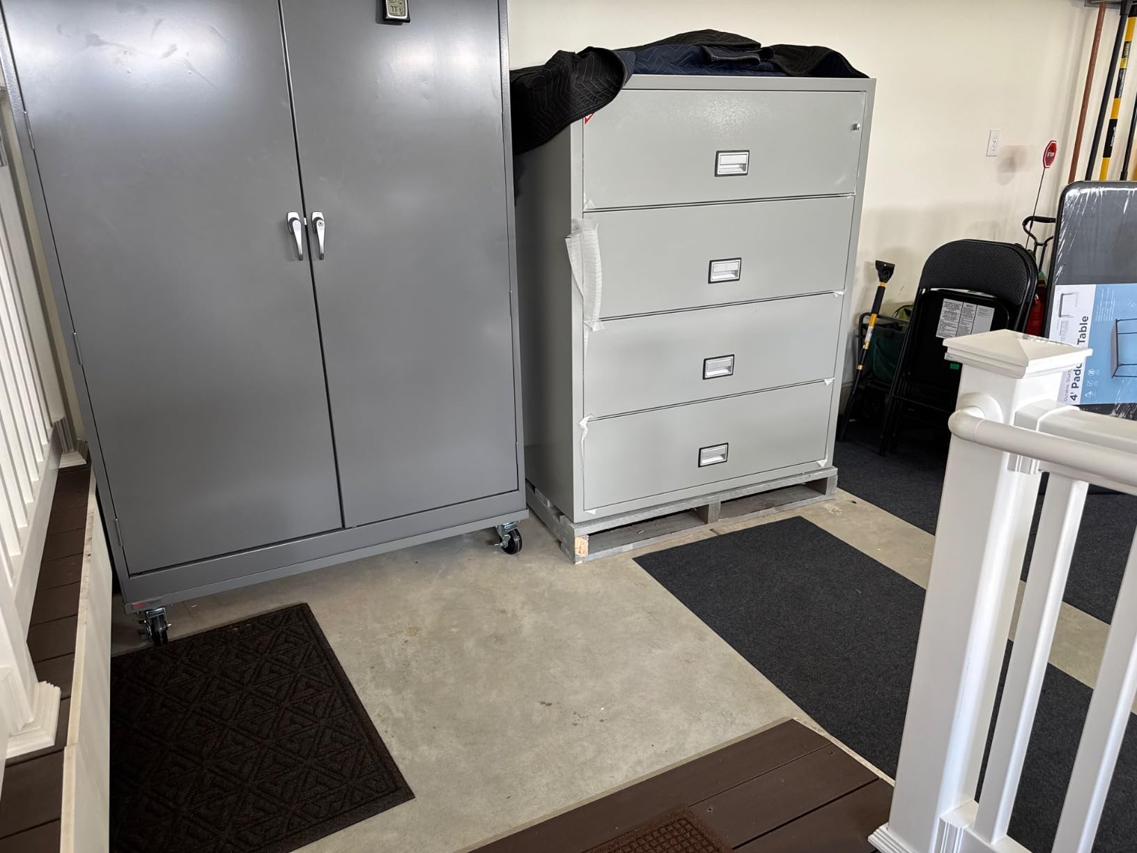 38 inch Wide 4-Drawer Lateral Fireproof File Cabinet - Legal and Letter Size Filing - Key Lock - Water Resistant - Fire Safe and Impact Rated - Black Finish - Model LAT4W38B customer photo 1