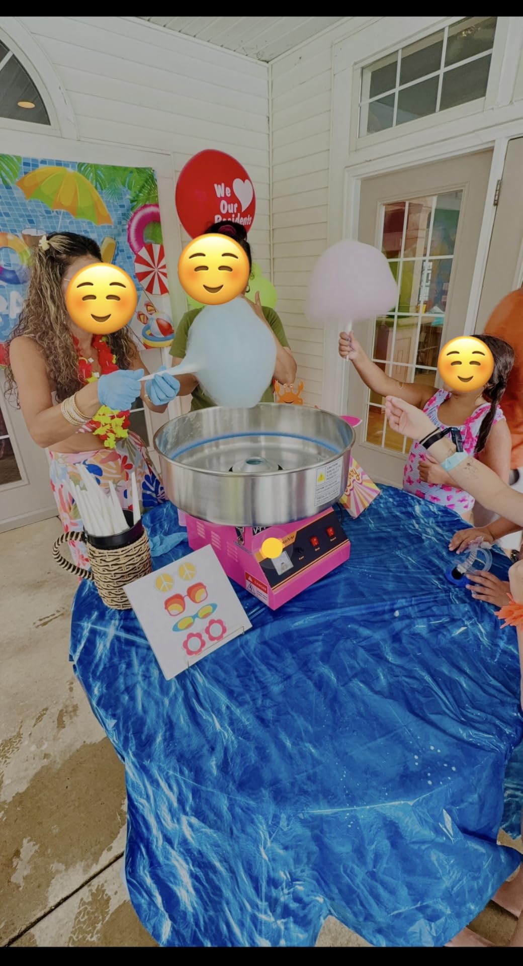 VIVO Pink 1030W Electric Cotton Candy Machine, Commercial Candy Floss Maker, 20 inch Stainless Steel Bowl with Sugar Scoop, Easy Home Use customer photo 1