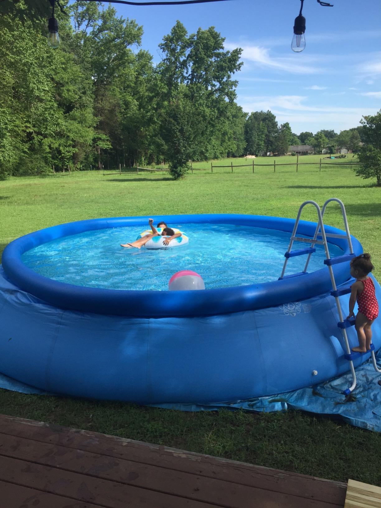 INTEX Easy Set 12 ft x 30in Above Ground Pool Set, Round Inflatable Swimming Pool with 530 GPH Cartridge Filter Pump and Type A Cartridge customer photo 2