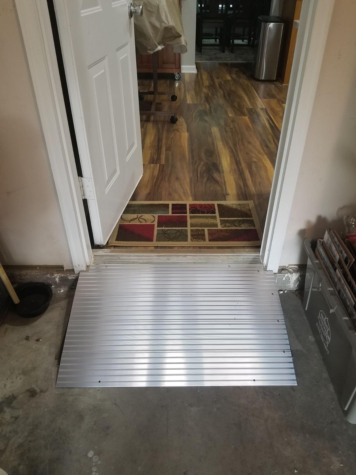 EZ-ACCESS - Threshold Ramps for Doorways - Portable Wheelchair Ramp for Home Steps, Aluminum Door Threshold Sliding Doors, Walker & Wheelchair Access - Adjustable Modular Transitions, 4