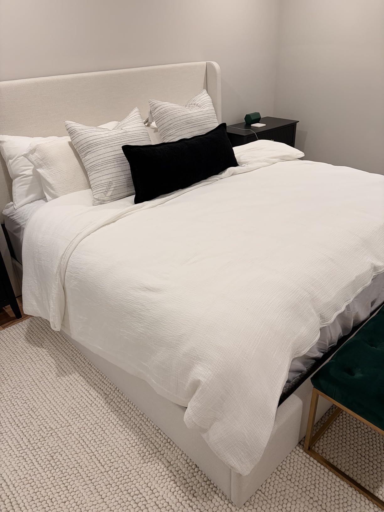 Linenspa White Down Alternative Comforter and Duvet Insert, for Full Size Bed - All-Season Comforter with Box Stitch and 8 Duvet Loops - Bedding for Kids, Teens, and Adults customer photo 2