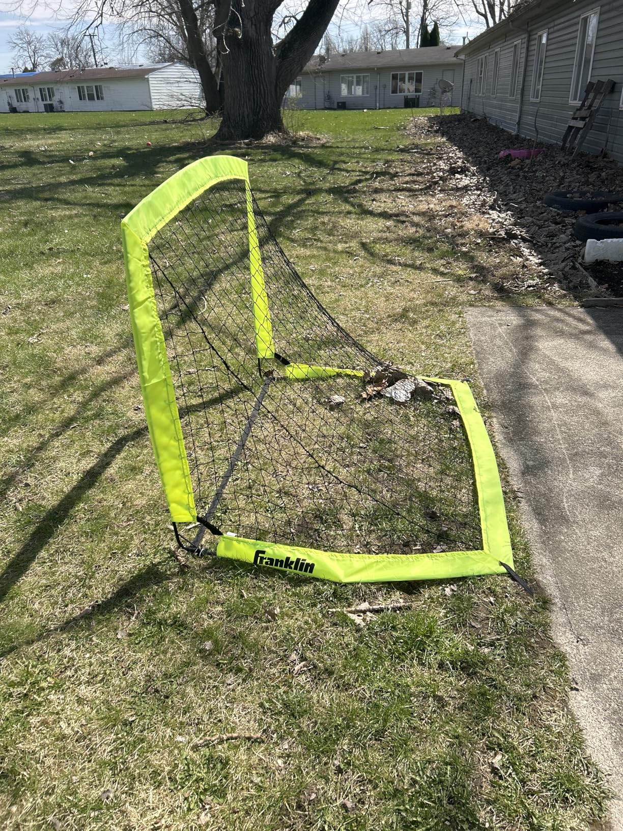 Franklin Sports Blackhawk Backyard Soccer Goal - Portable Pop Up Soccer Nets - Youth + Adult Folding Indoor + Outdoor Goals - Multiple Sizes + Colors customer photo 1