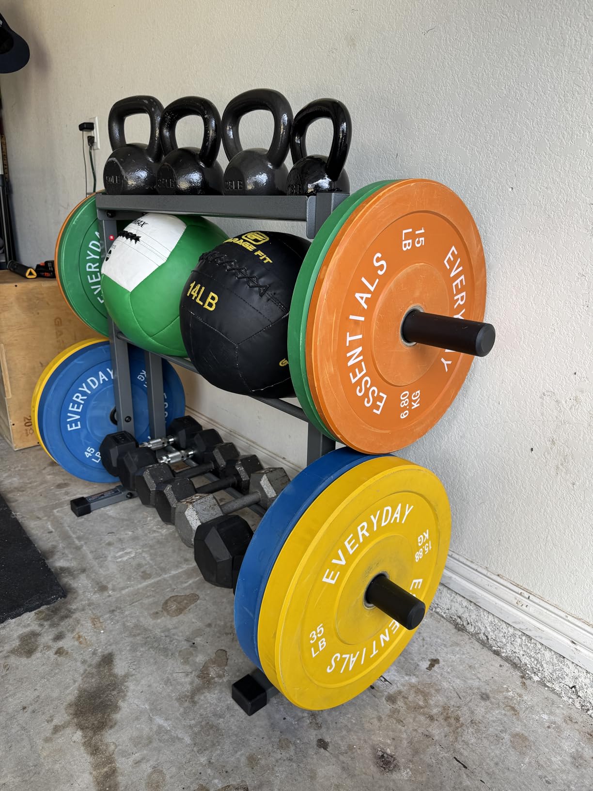 Marcy Weight Storage Organizer Racks for Dumbbells, Kettlebells, Weight Plates customer photo 2