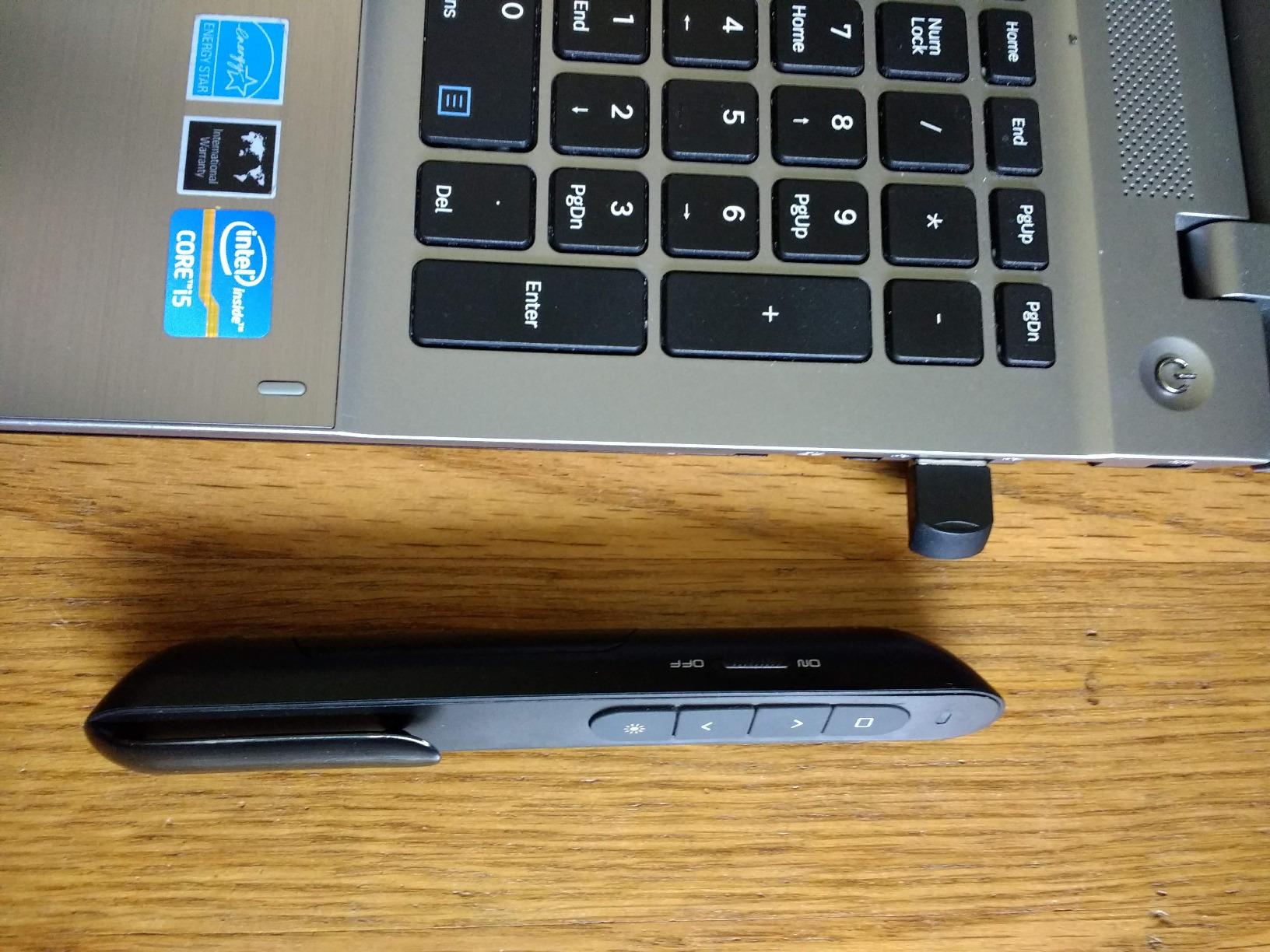 Wireless Presenter, Hyperlink Volume Control Presentation Clicker RF 2.4GHz USB PowerPoint Clicker Presentation Remote Control Pointer Slide Advancer customer photo 1