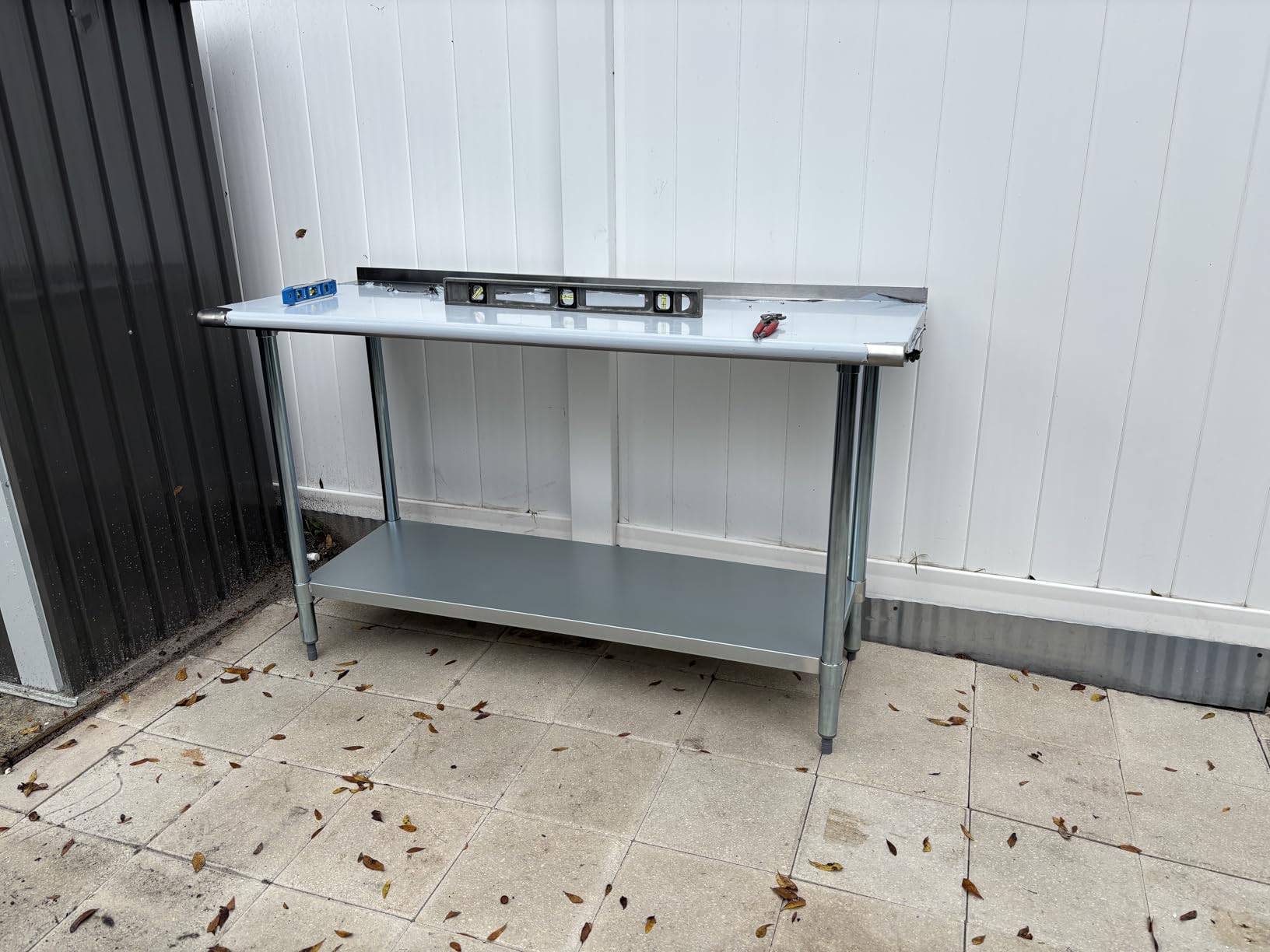 GRIDMANN Stainless Steel Kitchen Prep Table 60 x 24 Inches with Backsplash & Under Shelf, NSF Commercial Work Table for Restaurant and Home customer photo 2