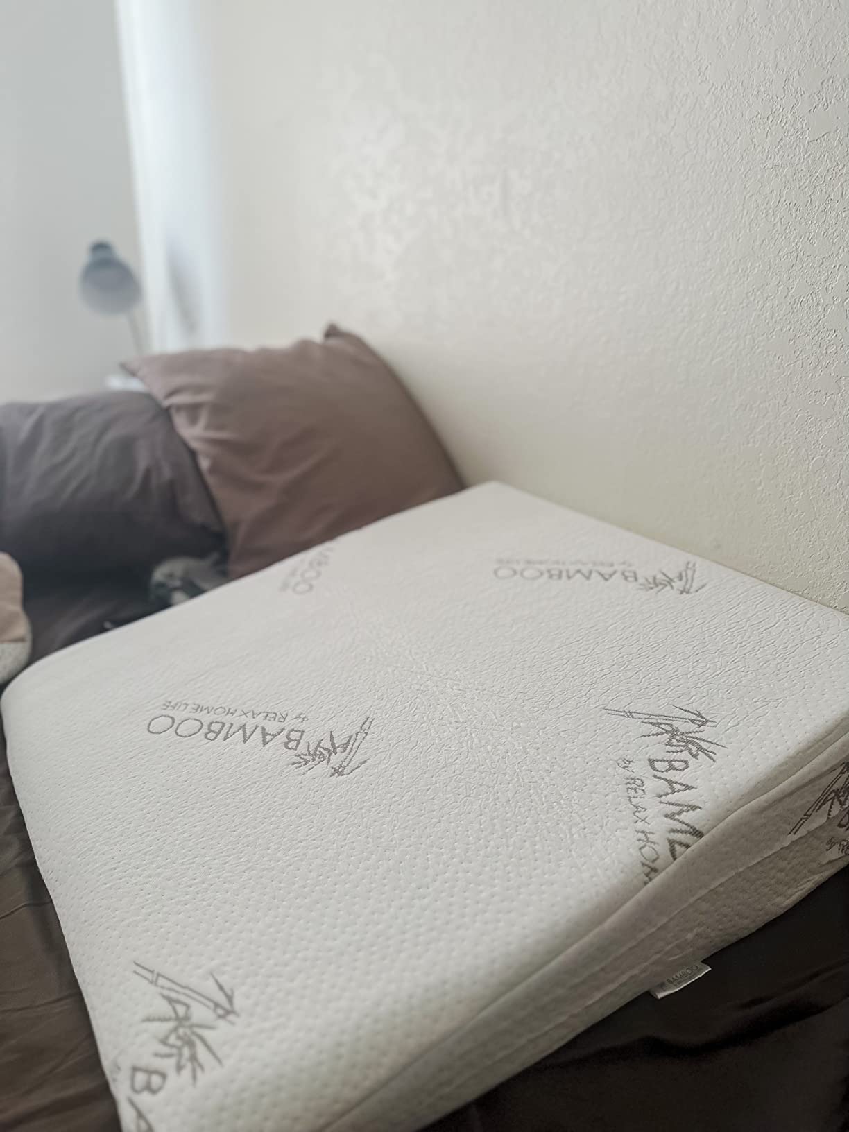 7.5 Inch Bed Wedge Pillow for Acid Reflux or Sleeping | 1.5 Inch Memory Foam Top with Stay Cool Cover | Incline Leg Elevation Pillows | Ideal for Gerd, Heartburn, and Snoring (25