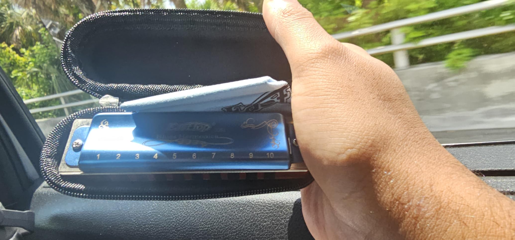 Easttop Harmonica Key of C, 10 Holes 008K Diatonic Mouth Organ with Blue Case customer photo 2
