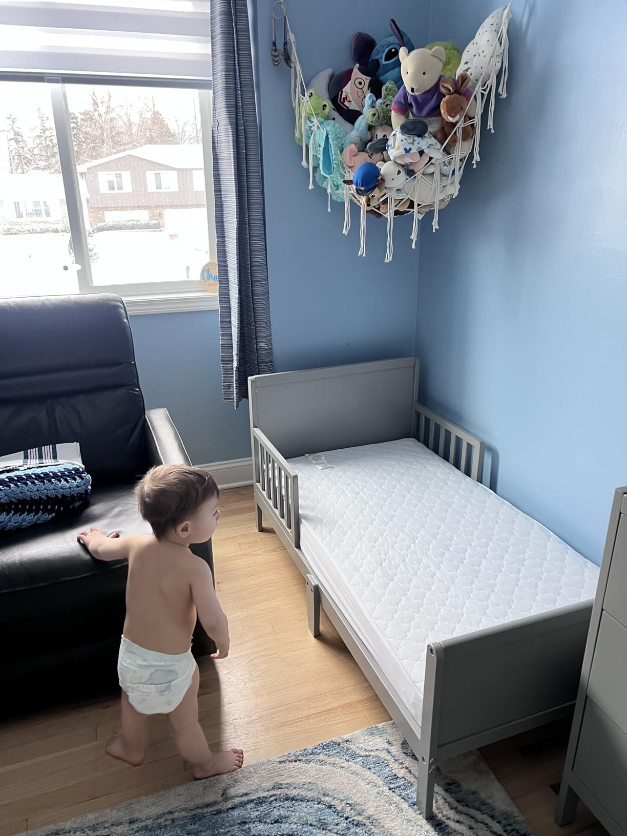 Delta Children Fancy Wood Toddler Bed - Greenguard Gold Certified, Grey customer photo 1