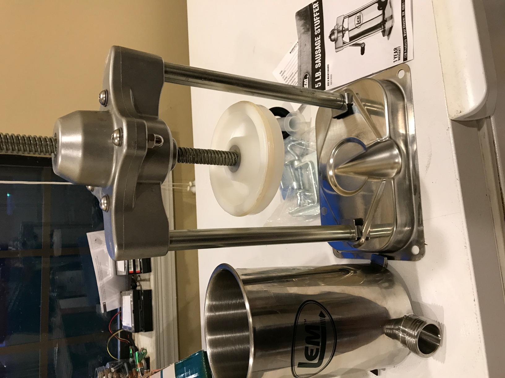LEM Products Mighty Bite Vertical Stainless Steel 5 Pound Capacity Sausage Stuffer customer photo 1