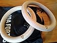 VIA Fortis Premium Wooden Gym Rings with Straps, Bag & Workout Guide - Gym Rings for Calisthenics & Crossfit in Competition Design - Extra Wide Straps with Markings customer photo 1