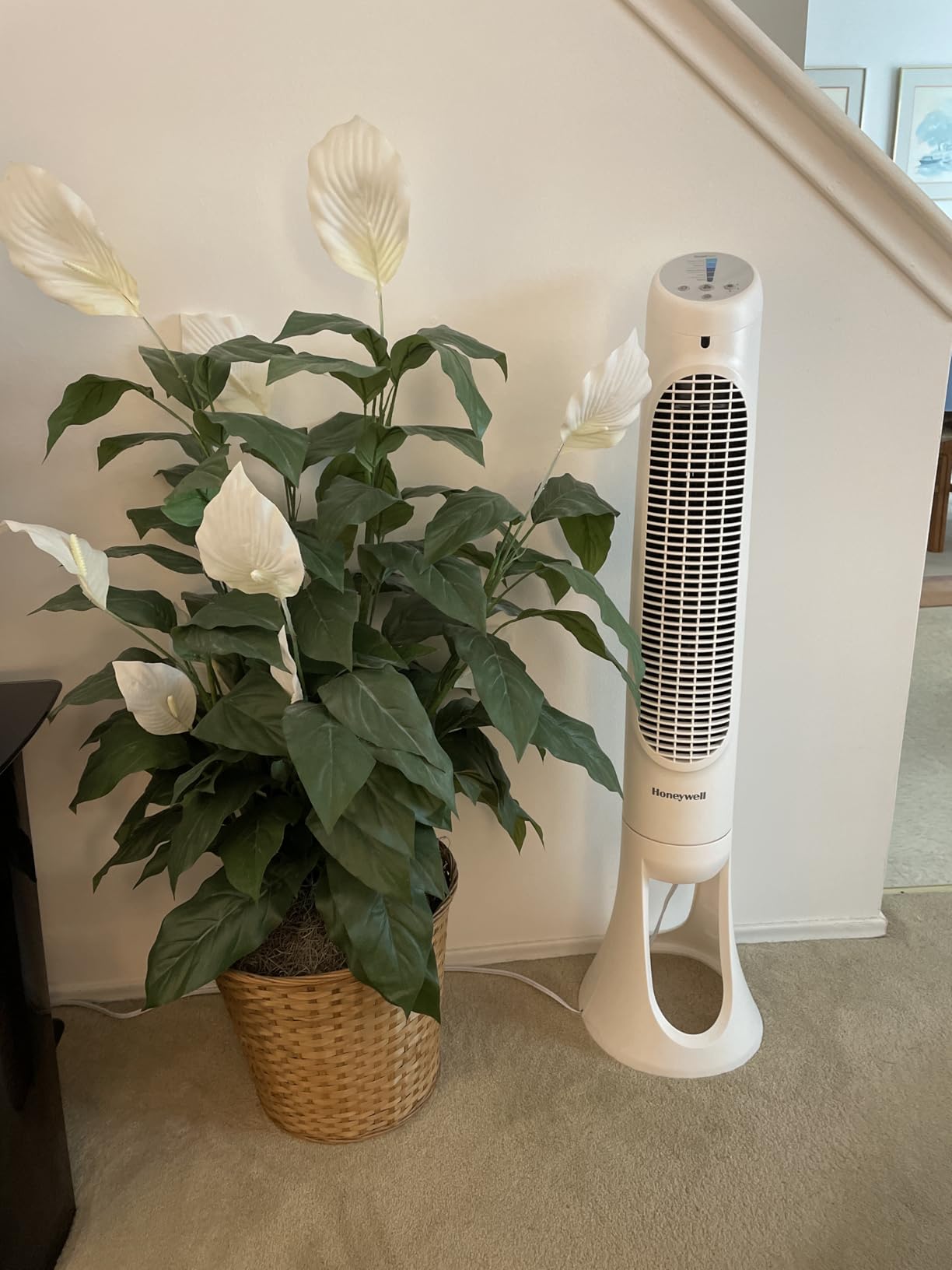 Honeywell QuietSet Whole Room Oscillating Tower Filter Fan with Remote, White, HYF260 customer photo 1