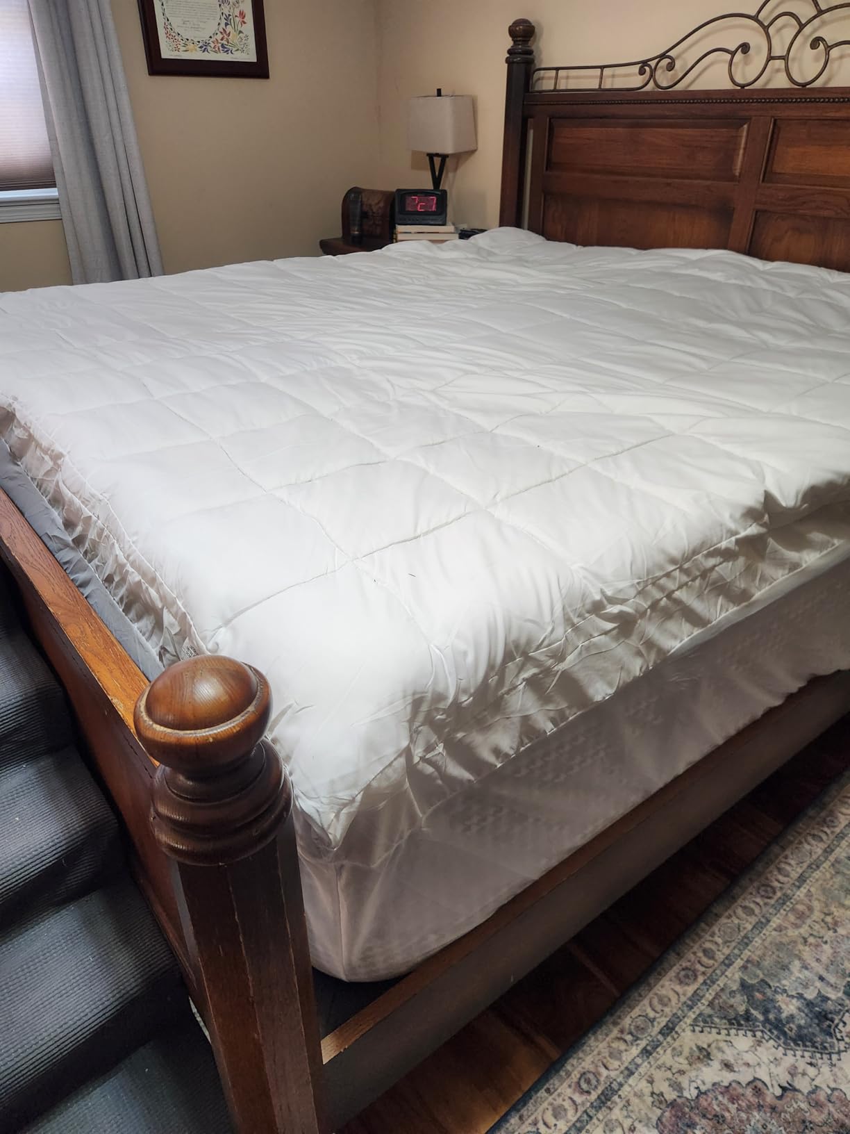 Sleep Innovations Dual Layer 4 Inch Memory Foam Mattress Topper, Twin Size, Ultra Soft Support, 3 Inch Cooling Gel Memory Foam Plus 1 Inch Fluffy Pillow Top Cover customer photo 1