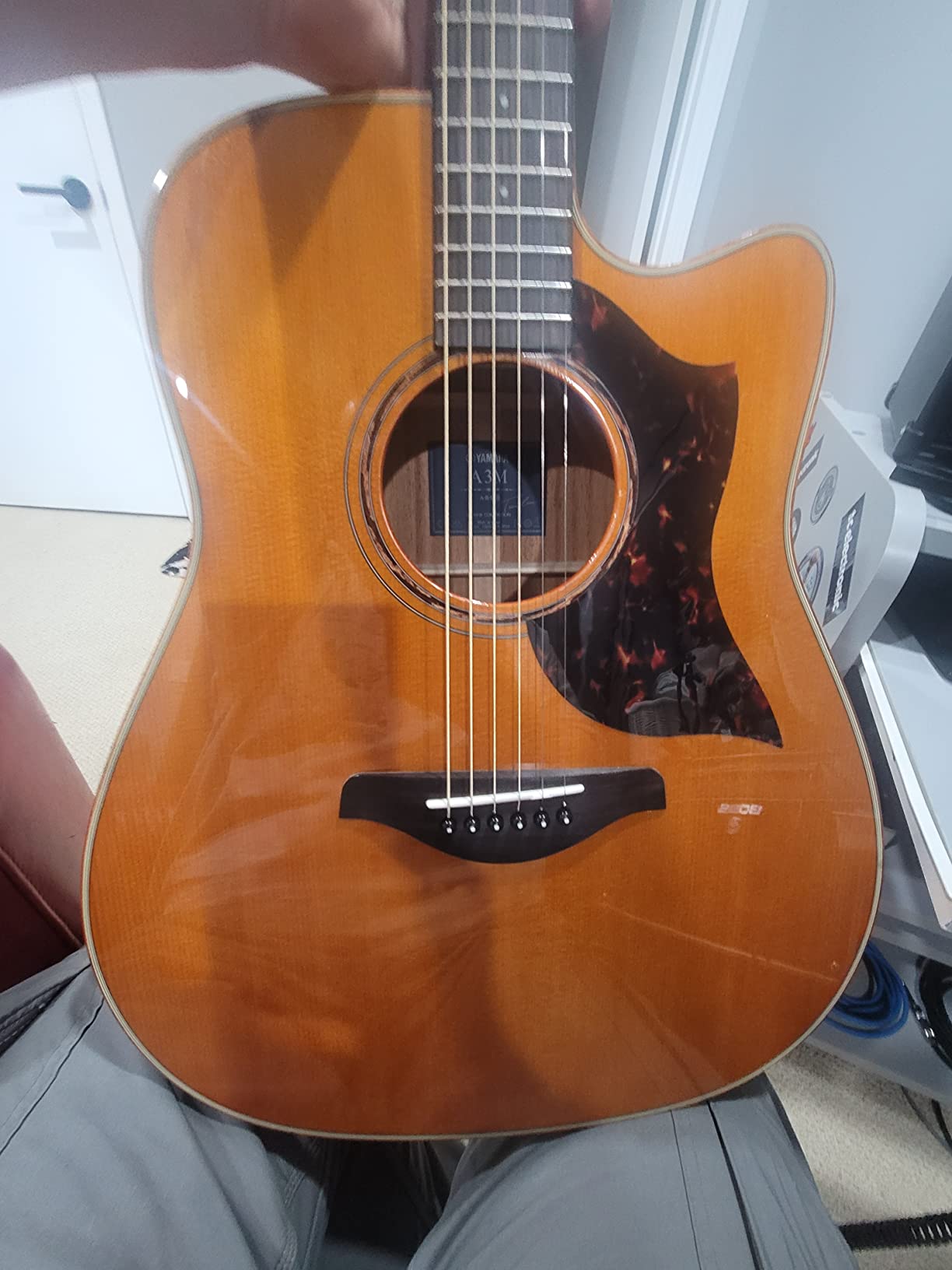 Yamaha A-Series A1M Acoustic-Electric Guitar, Vintage Natural customer photo 1