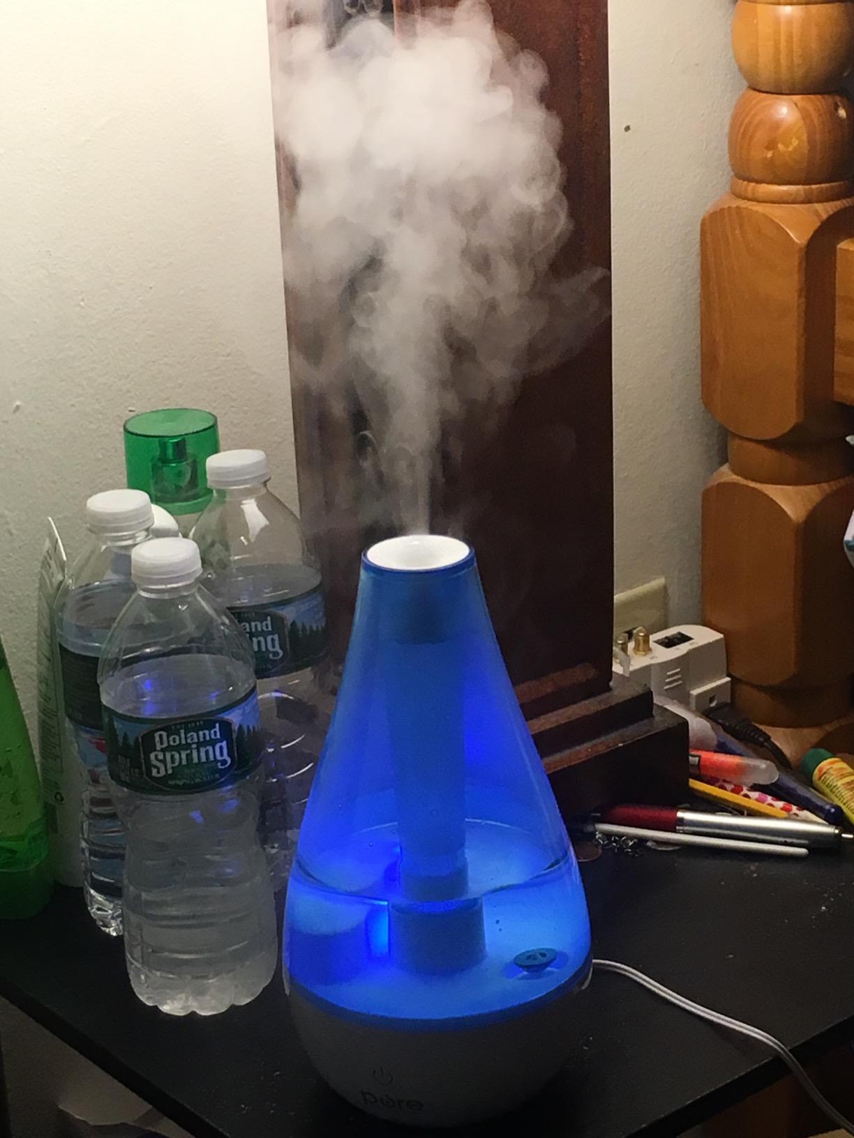 Pure Enrichment MistAire Studio Ultrasonic Cool Mist Humidifier - Small & Compact, Overnight Operation, 2 Mist Settings, Optional Night Light, & Auto Shut-Off - For Offices, Plants & Small Spaces customer photo 1
