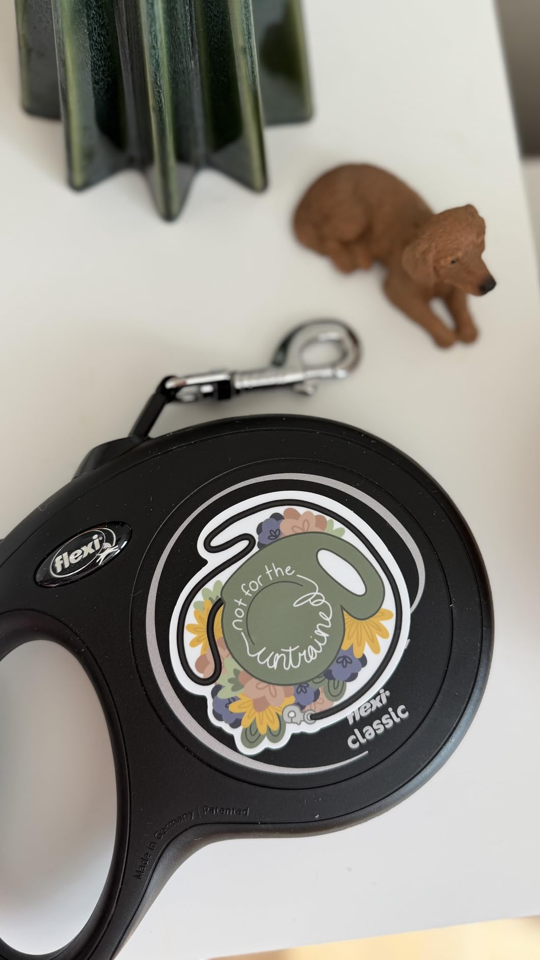 FLEXI New Classic Tape Retractable Dog Leash for Large Dogs Upto 110 lbs. - 26 ft., Black | Tangle Free Pet Walking Leash with One-Handed Brake, Pause, Lock|German Quality Product customer photo 1