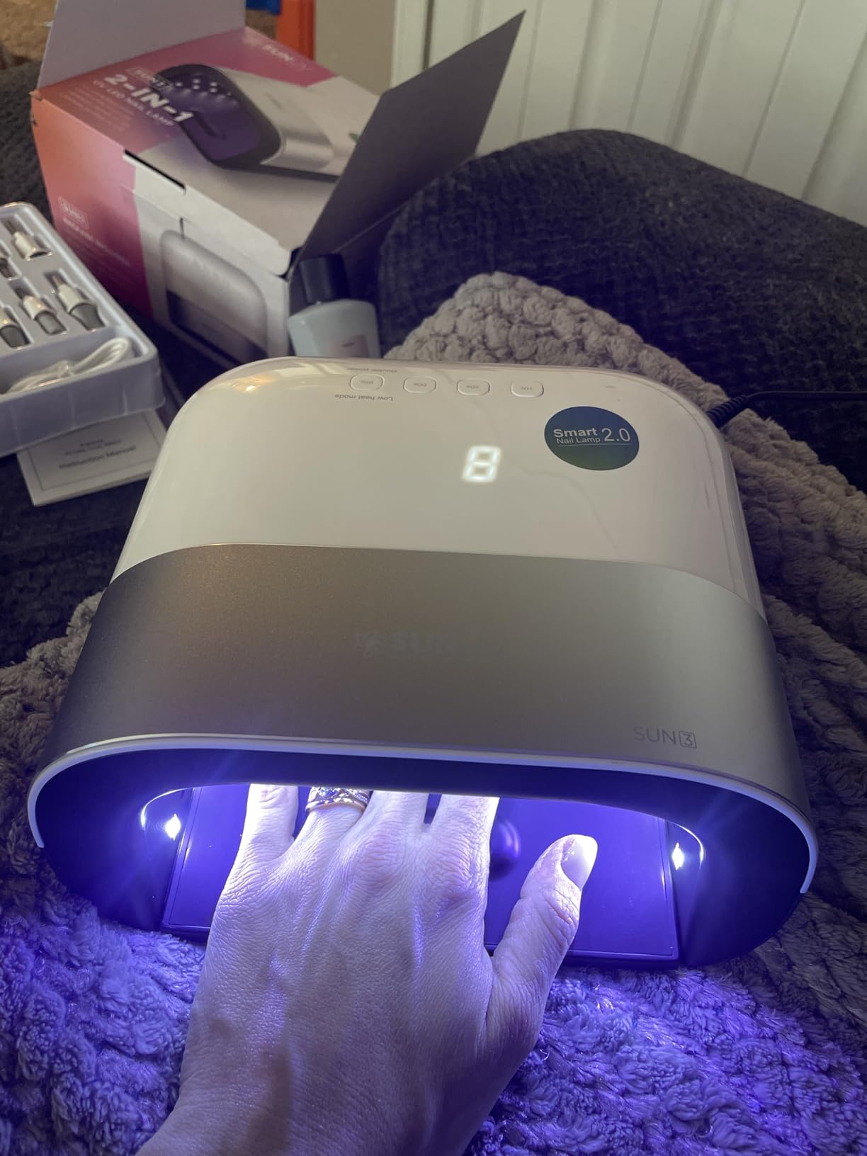 SUNUV SUN3 Professional UV Light for Gel Nails, LED Nail Lamp for Gel Polish with 4-Timer and Sensor, 39 PCS LED Beads, UV Dryer for Salon Home Gift for Woman Mom Girl customer photo 1