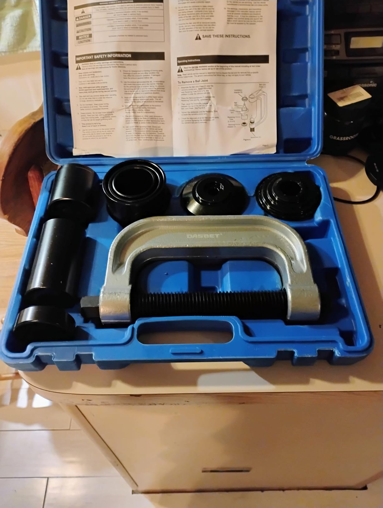 DASBET Ball Joint Removal Tool Kit | Ball Joint Press & U Joint Removal Kit Heavy Duty Ball Joint Press Fits Most 2WD and 4WD Cars Light Trucks customer photo 2